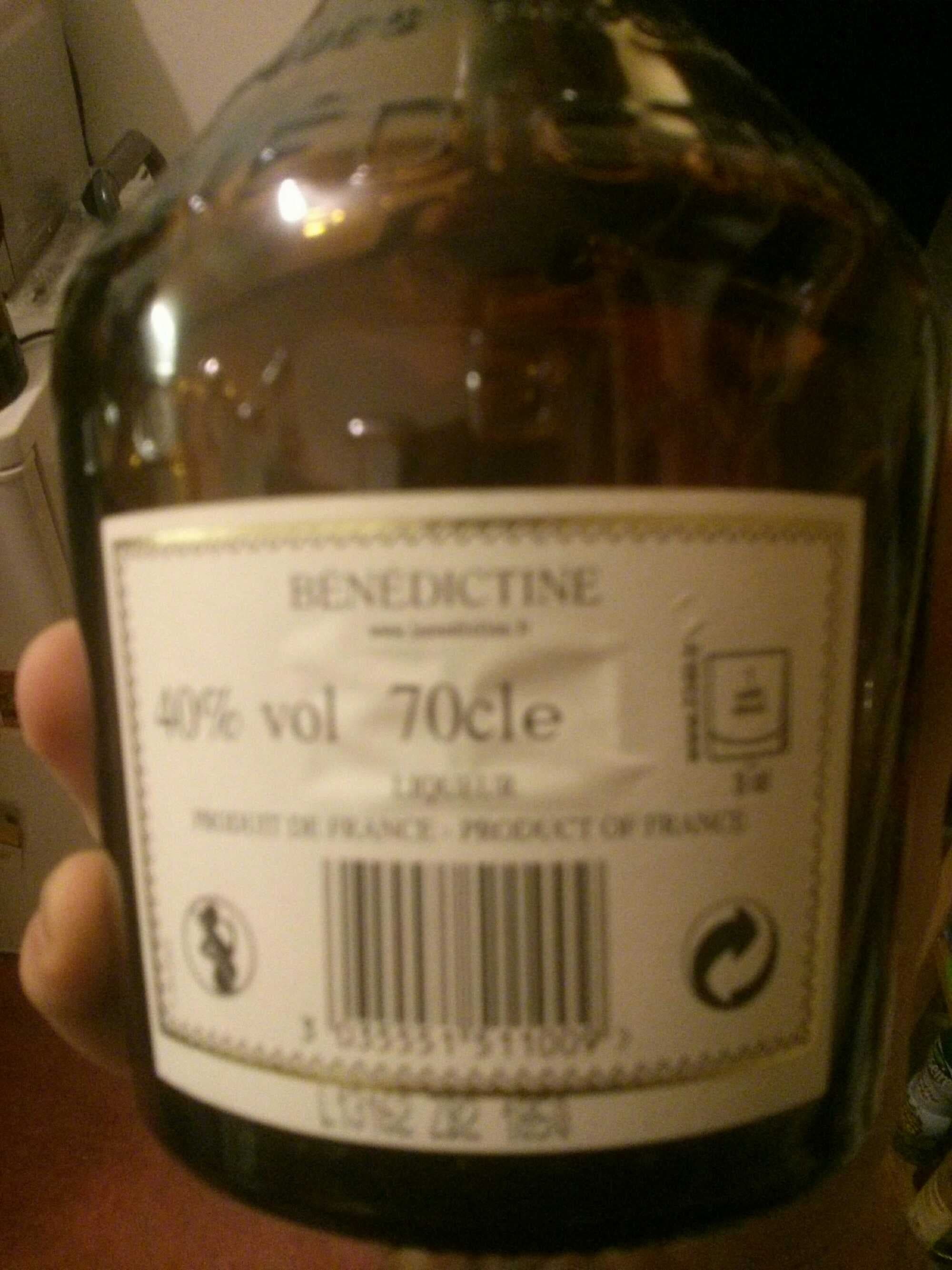 DOM Bénédictine Benedictine 40°, Bouteille De packshot
