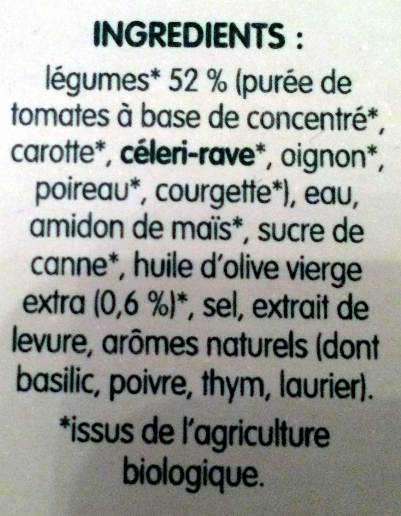 Liebig Bio Légumes du Soleil packshot