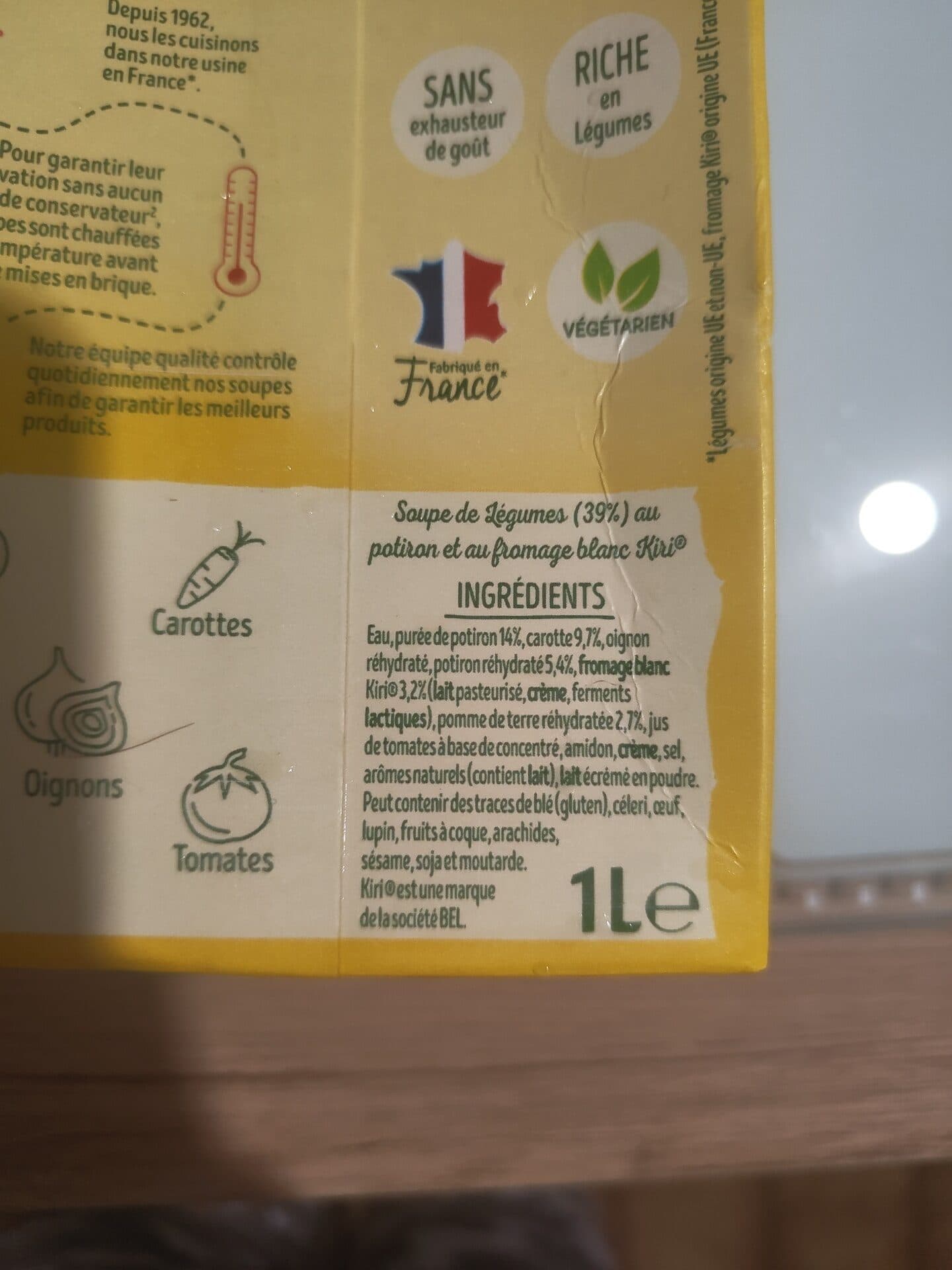 Liebig Doux Plaisir - Potiron et Kiri packshot