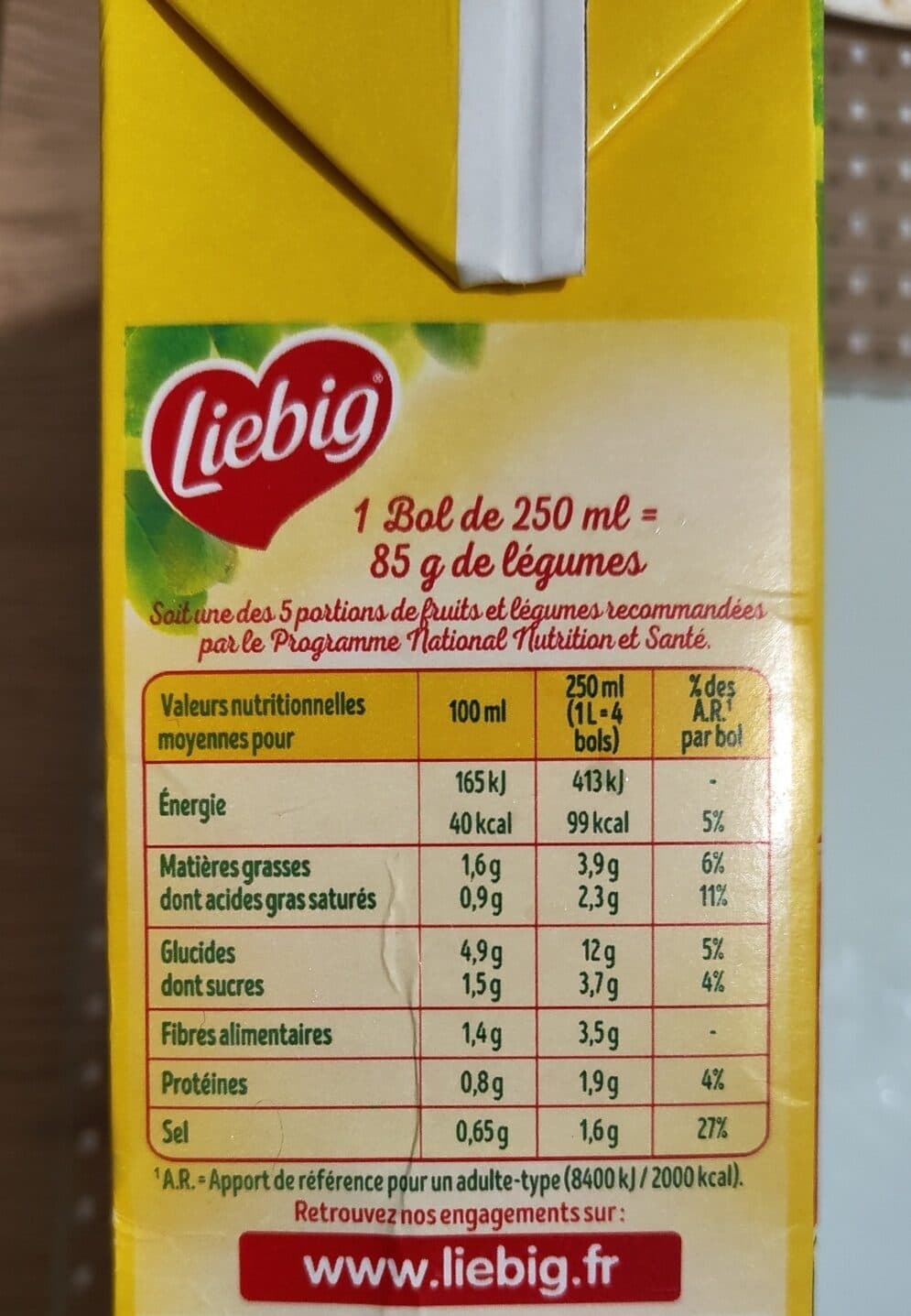 Liebig Doux Plaisir - Potiron et Kiri packshot