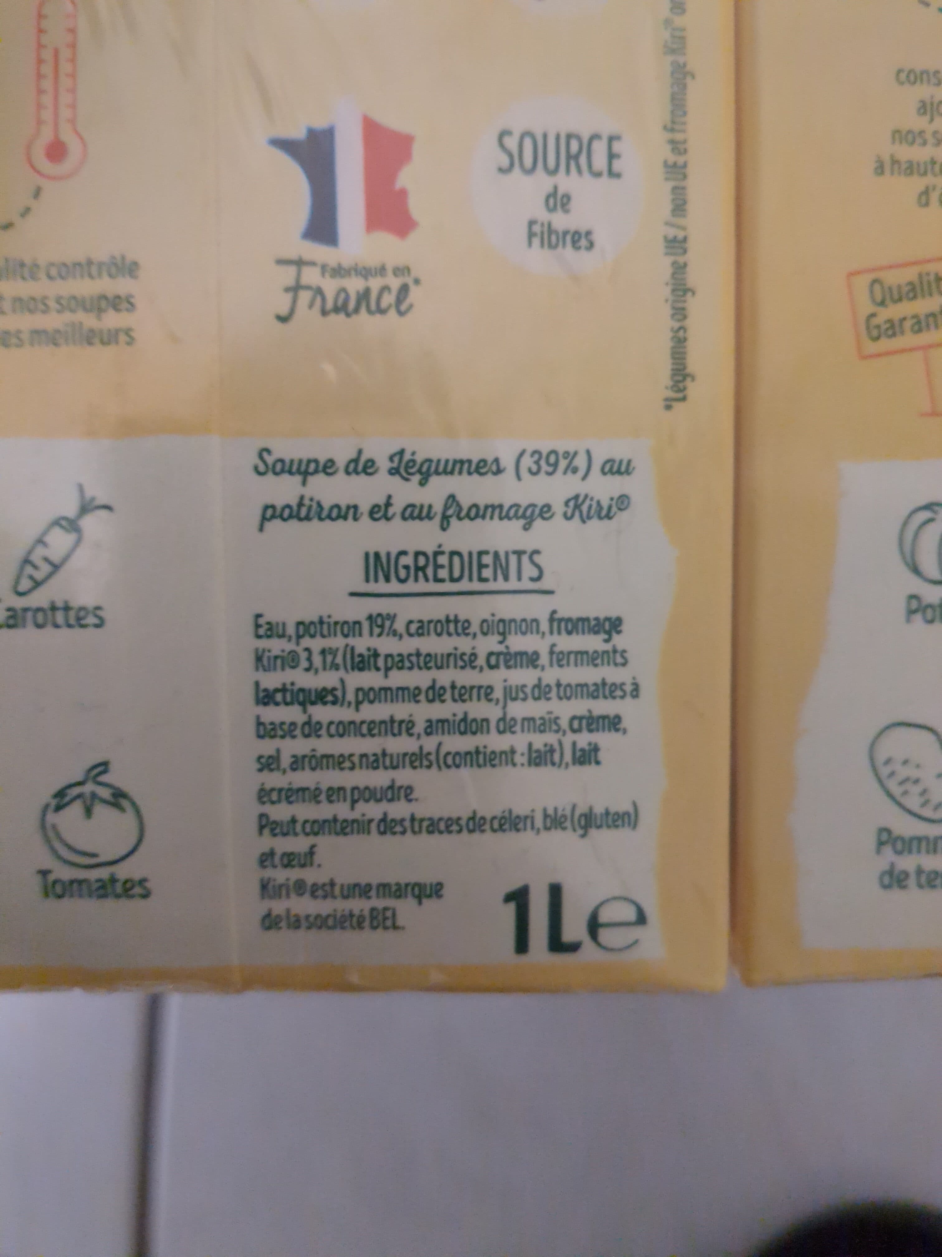 Liebig Doux Plaisir Potiron et Kiri packshot