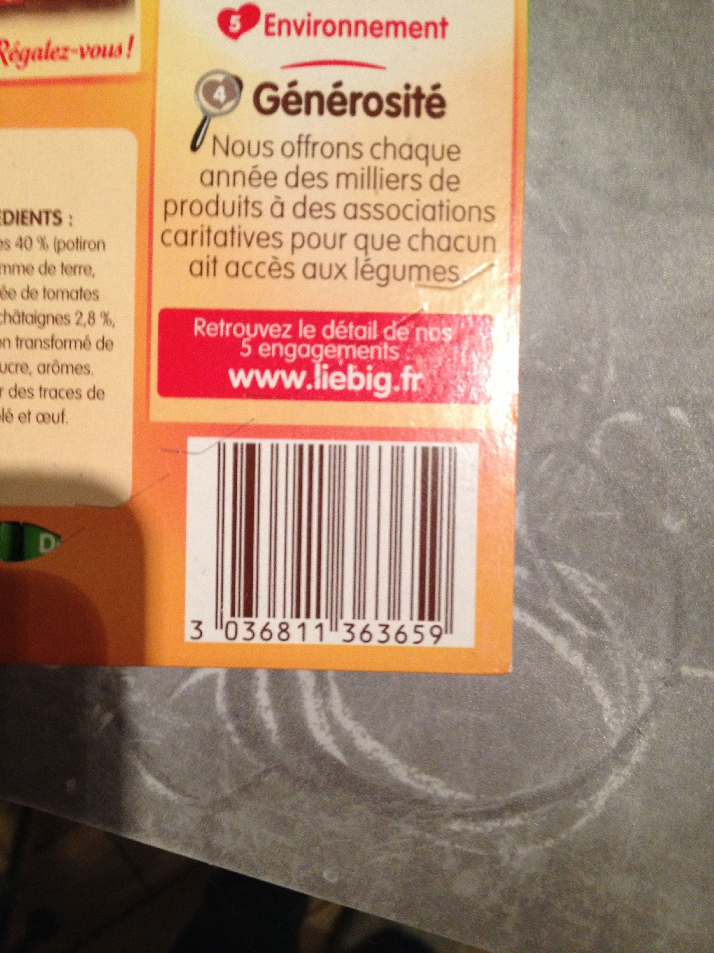 Liebig Delice de potiron chataignes liebig briques packshot