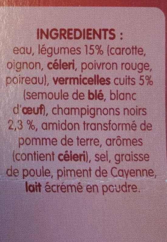 Liebig Soupe à la chinoise légumes et vermicelles packshot