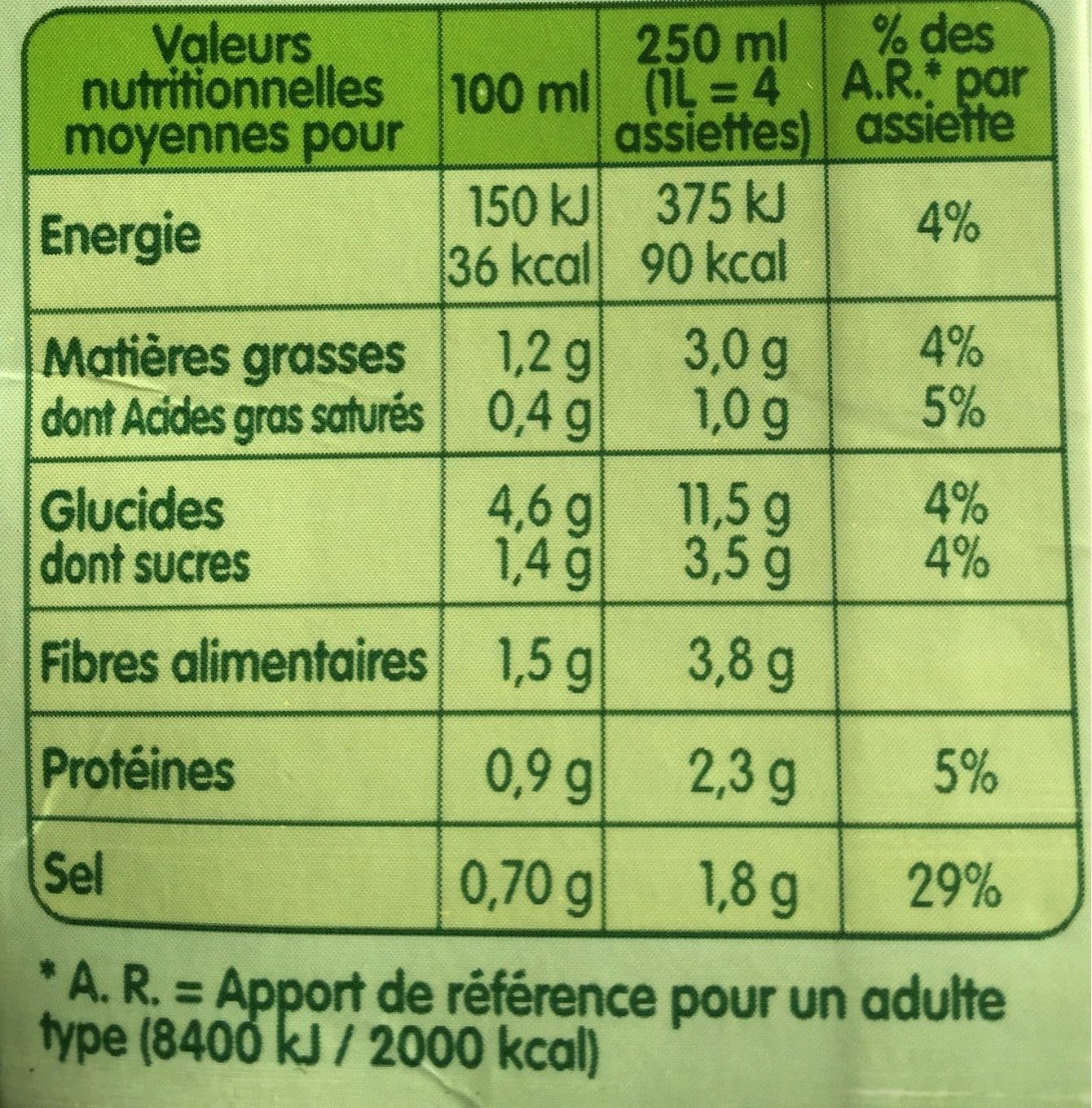Liebig Mouliné de 10 légumes variés Pur'Soup packshot