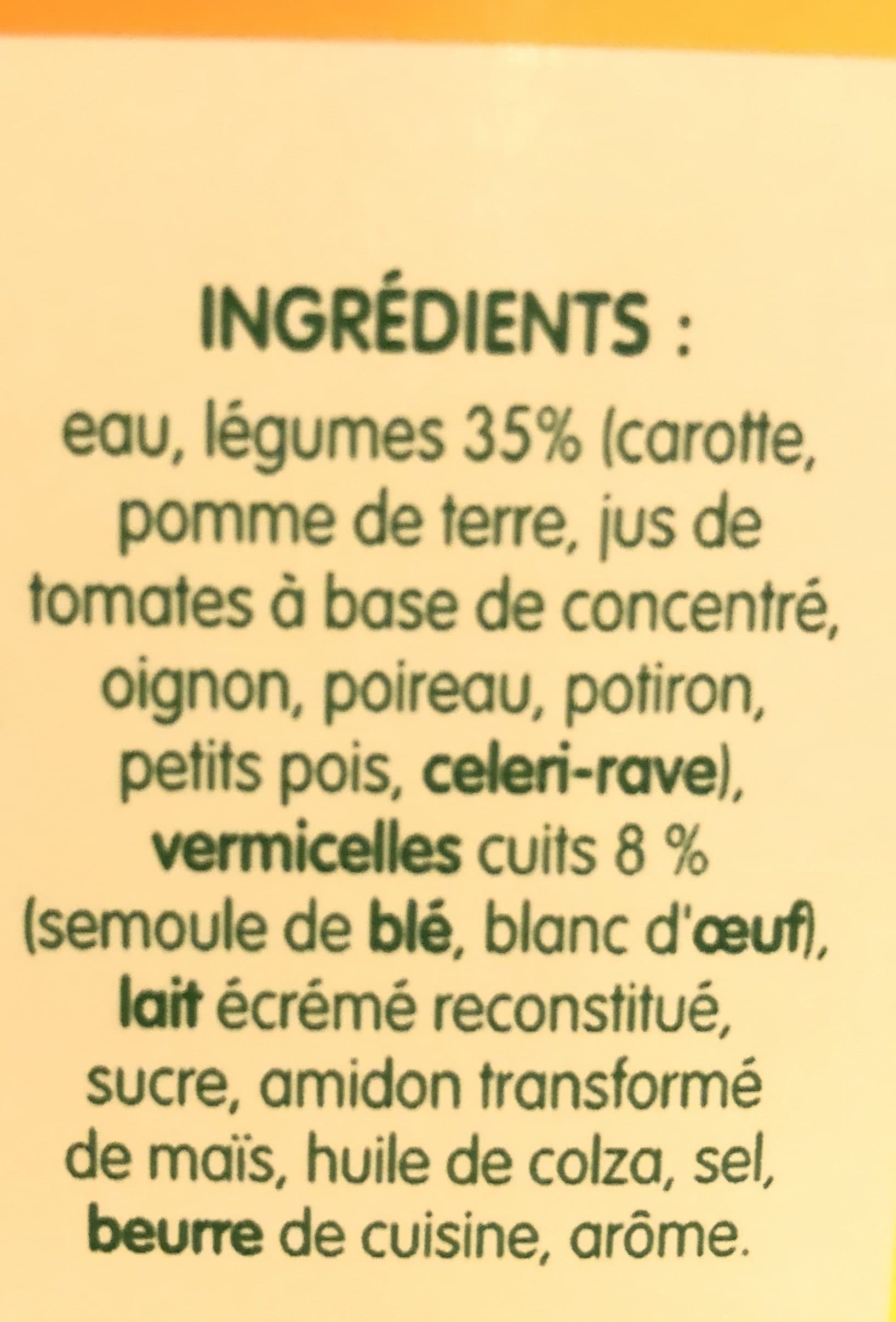 Liebig Soupe Potager Malin Liebig Légumes Vermicellles 2x1L packshot