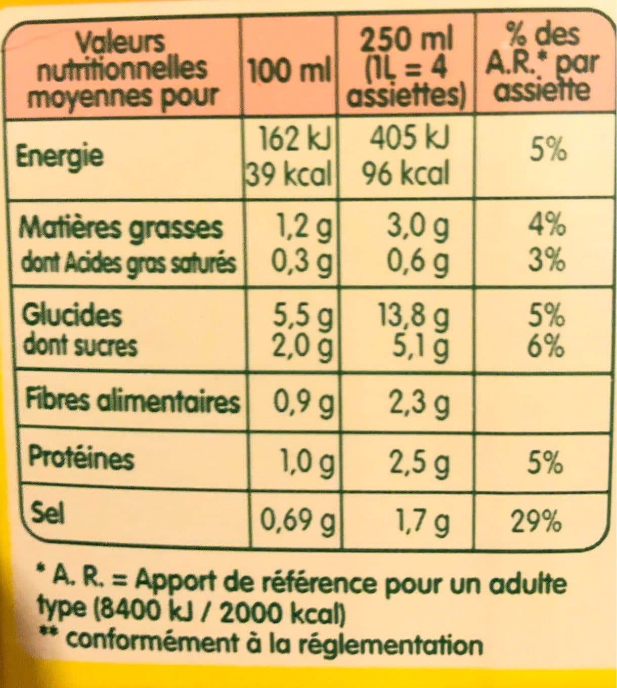 Liebig Soupe Potager Malin Liebig Légumes Vermicellles 2x1L packshot