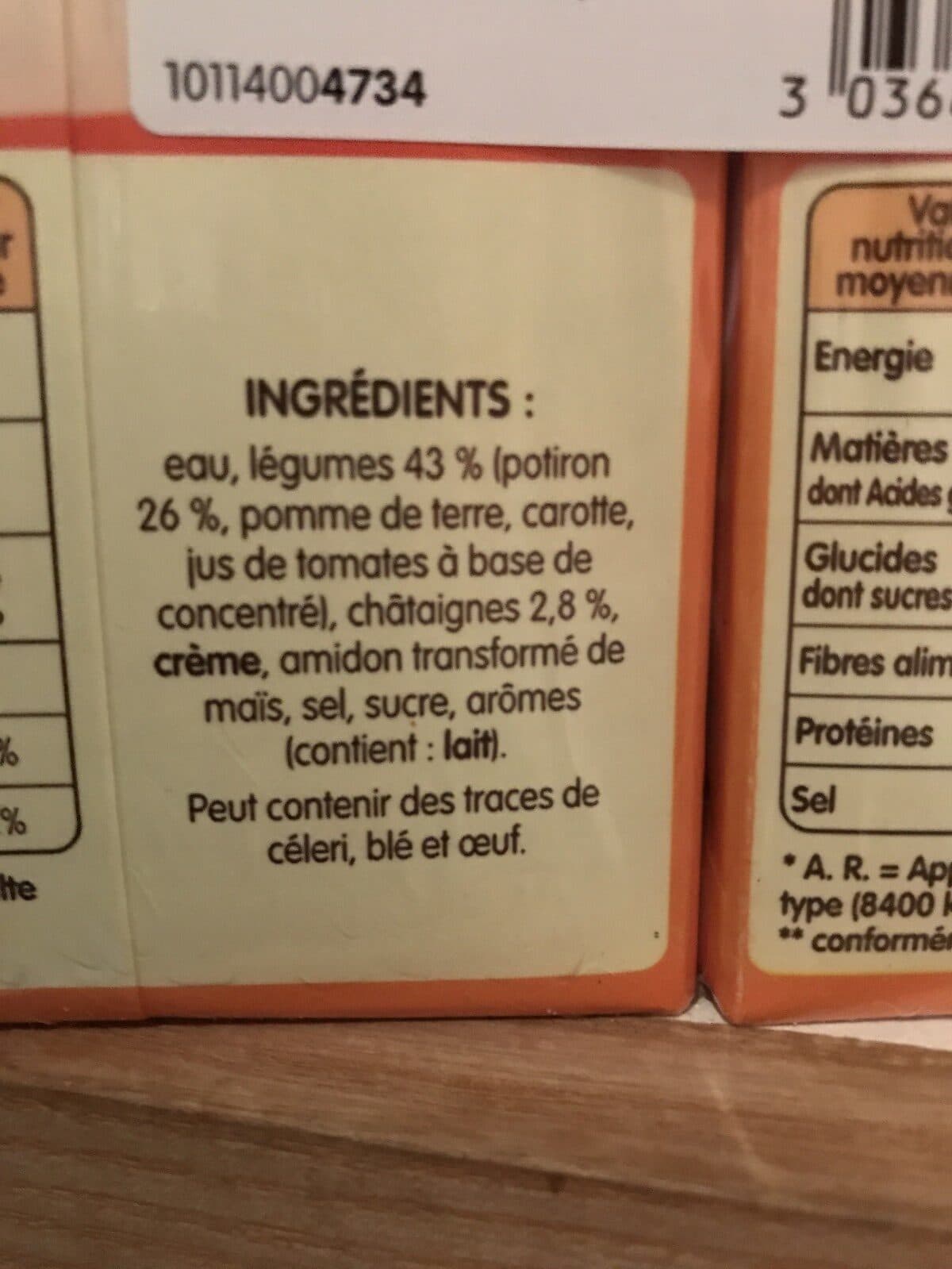 Liebig Delice potiron chateigne packshot