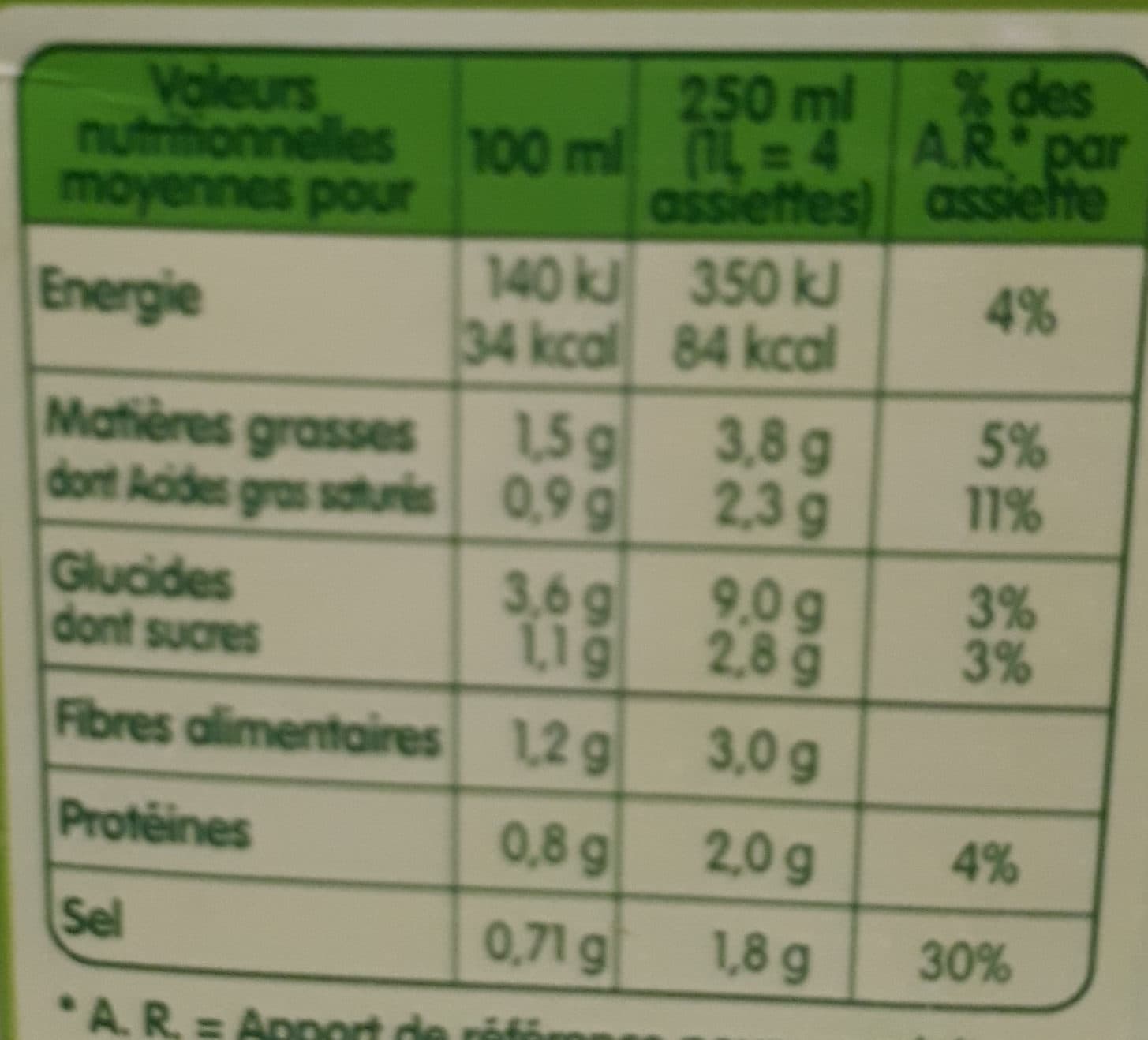 Liebig Mouliné de carottes, poireaux, pommes de terre packshot