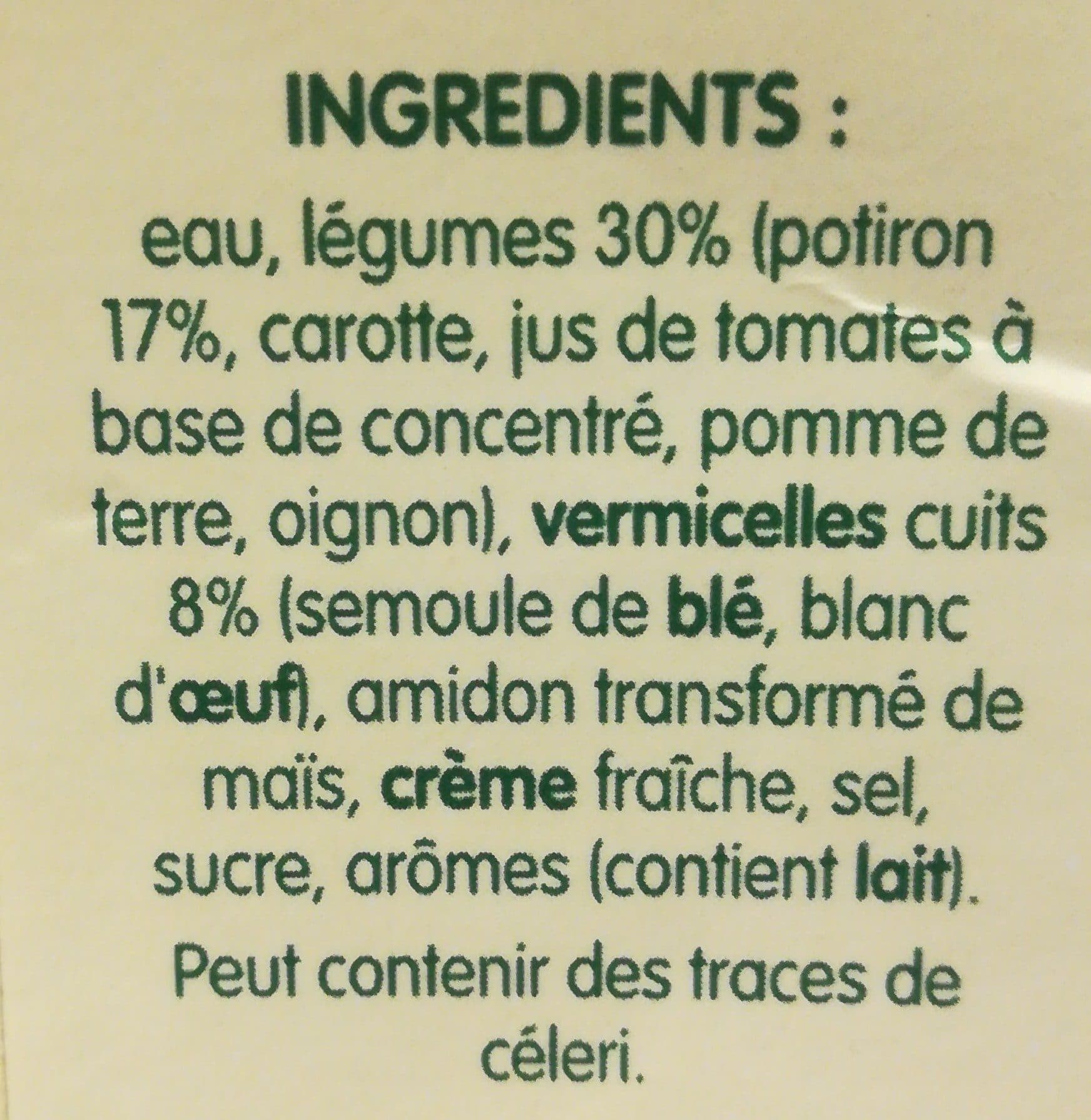Liebig Soupe Potiron et Vermicelles packshot