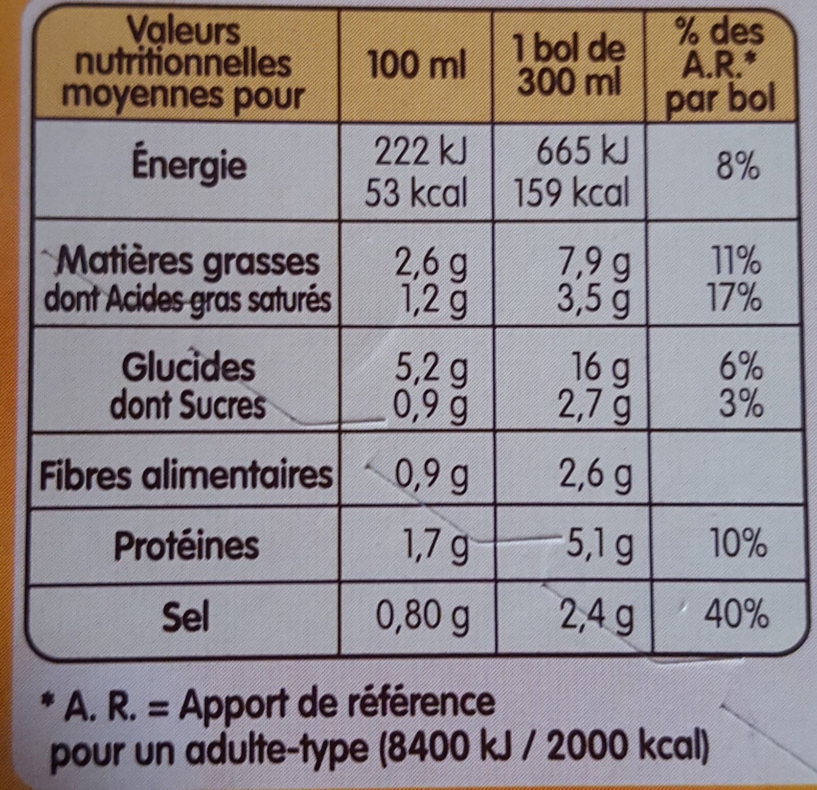 Liebig Fondue de Poireaux aux St Jacques packshot