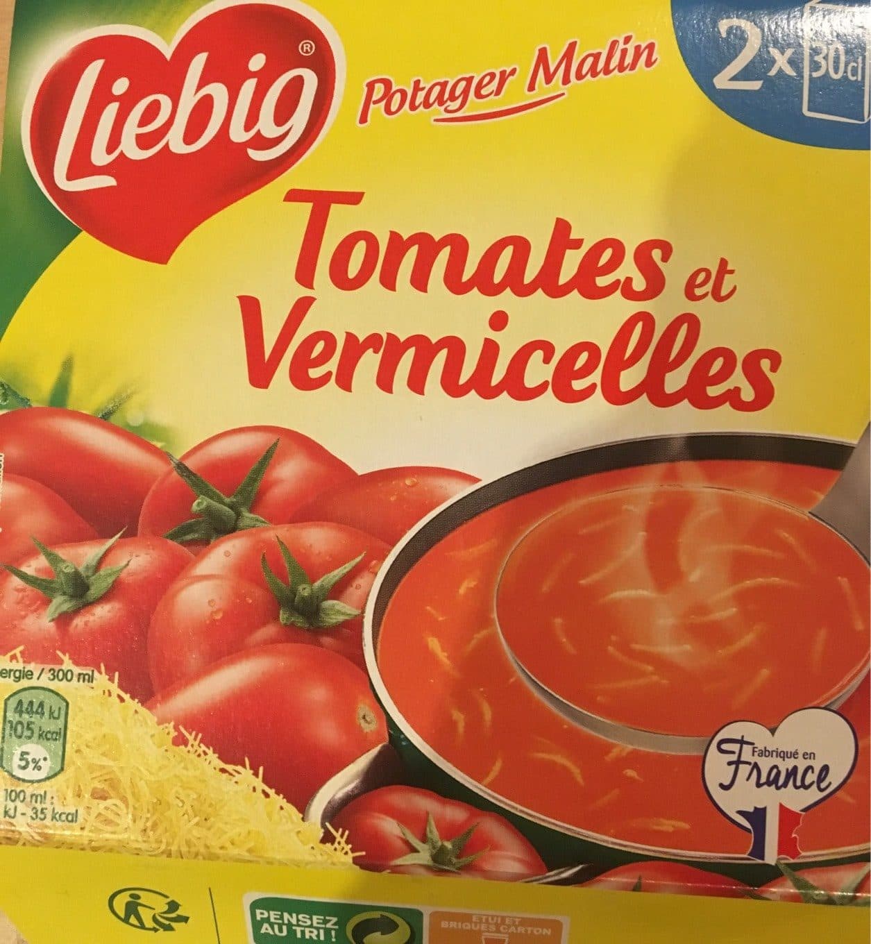 Liebig Soupe Tomates et Vermicelles packshot