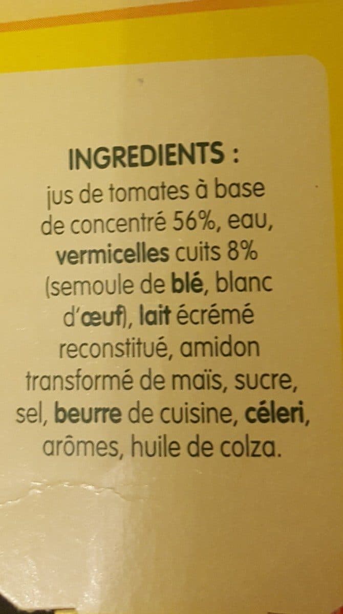 Liebig Soupe Tomates et Vermicelles packshot