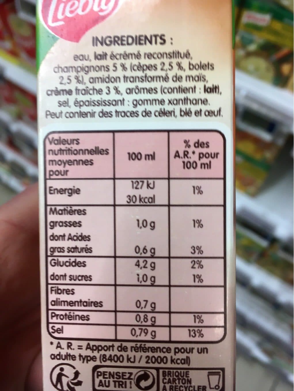 Liebig Cèpes et bolets à la crème fraîche packshot