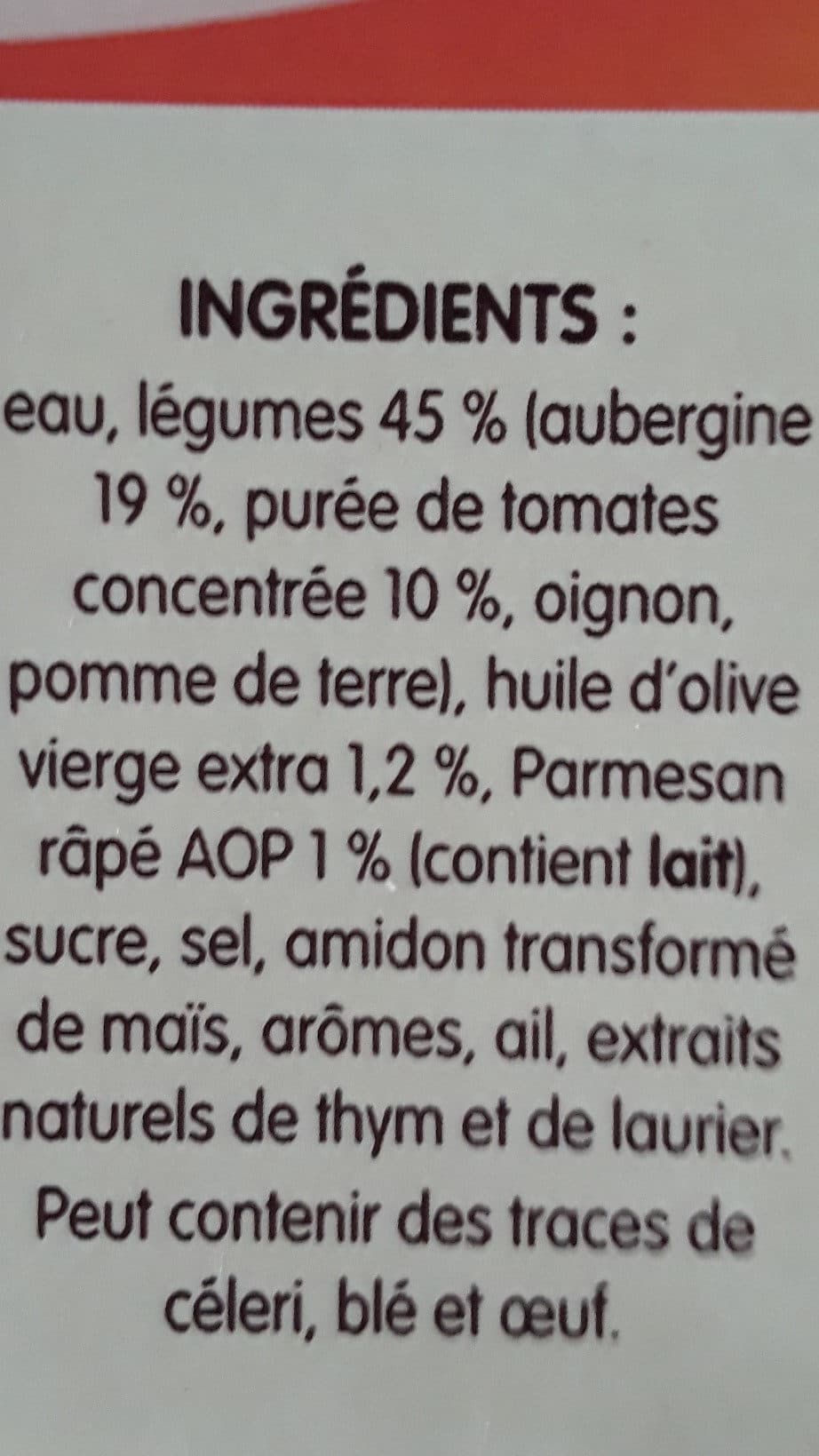 Liebig Délice d'Aubergines à la Parmesane packshot