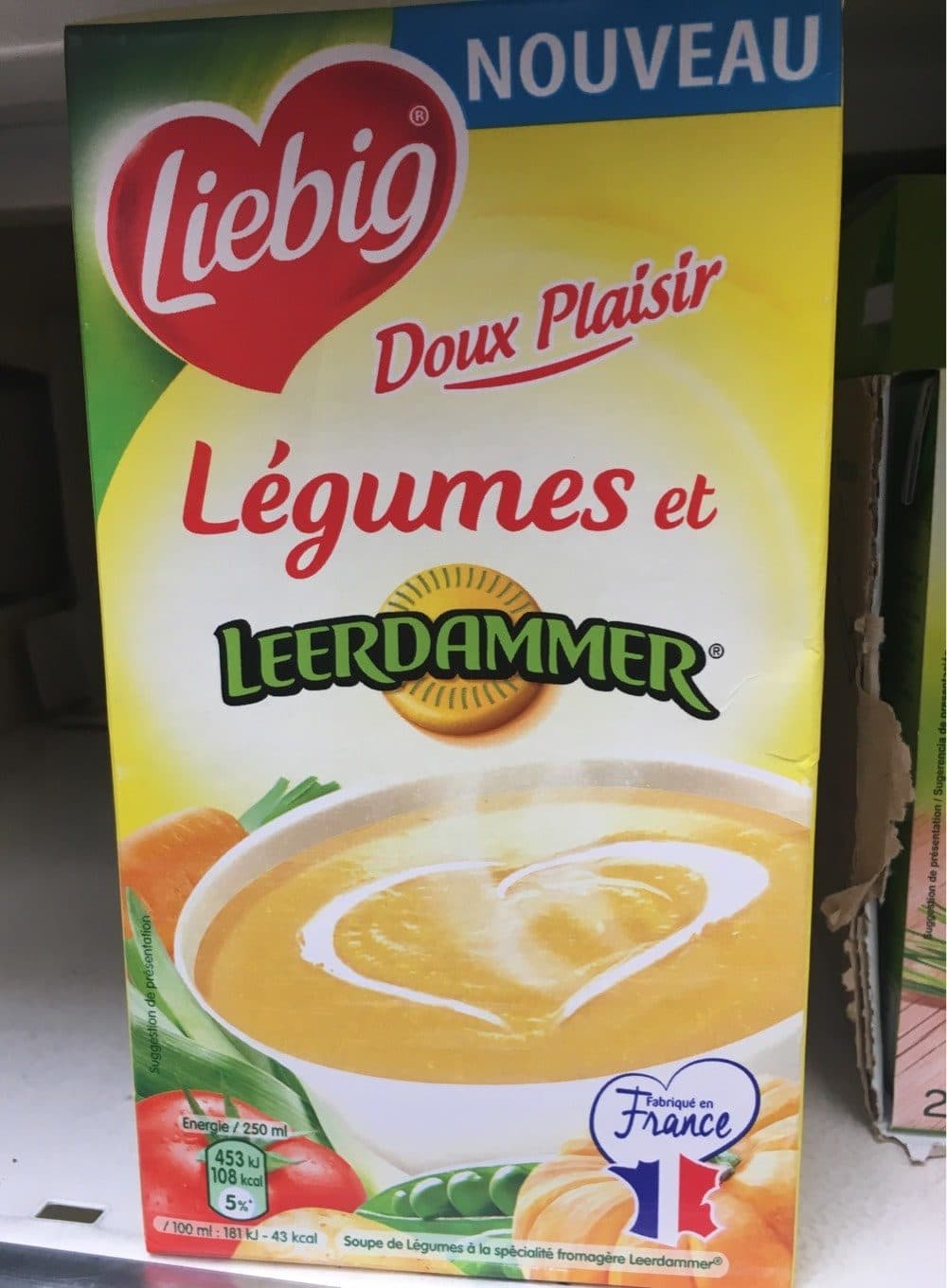 Liebig Legumes et leerdammer packshot
