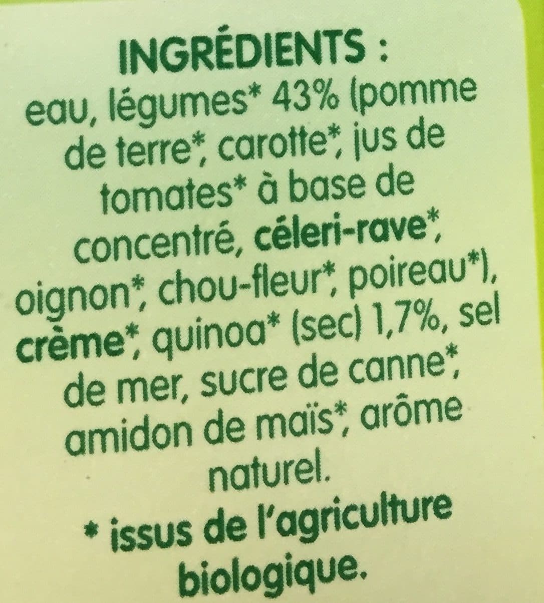 Liebig Velouté de legumes & quinoa packshot