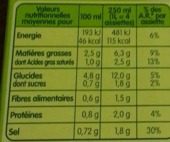Liebig Velouté de Poireaux Pommes de Terre et pointe de crème packshot