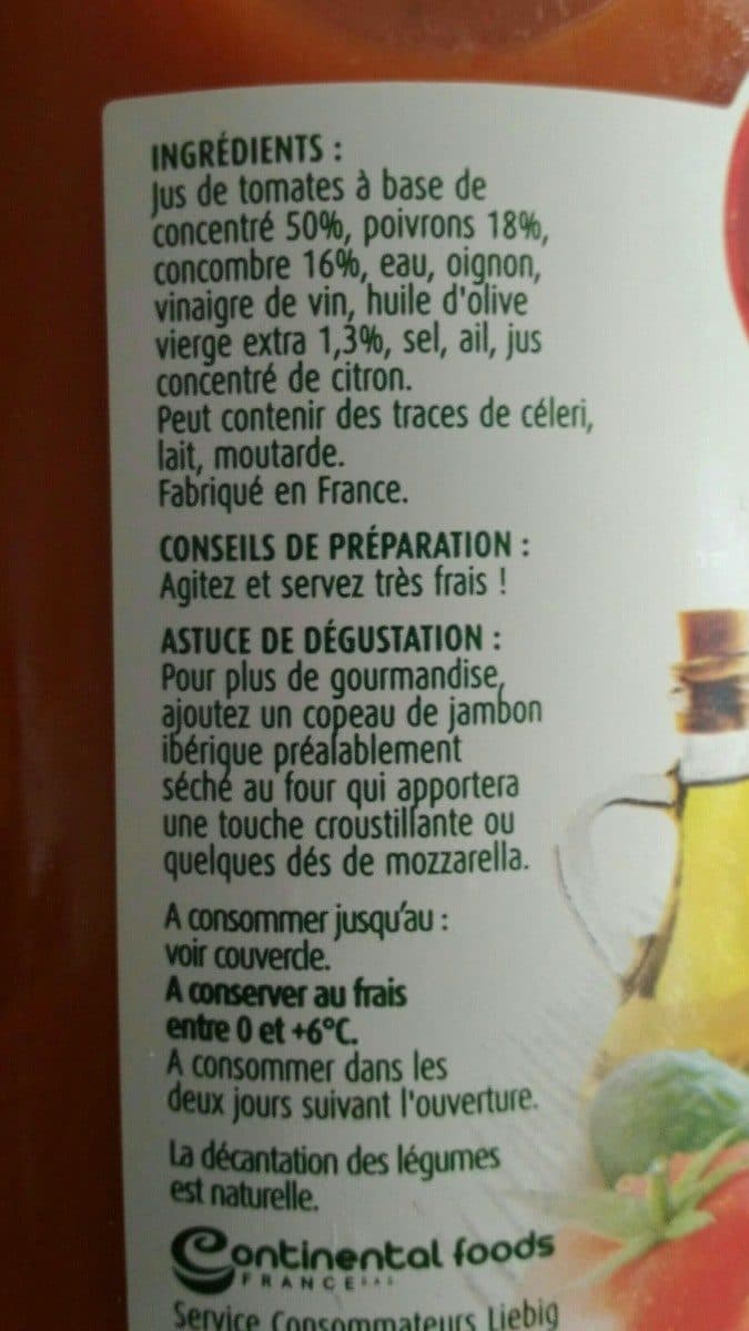 Liebig Gaspacho recette originale packshot