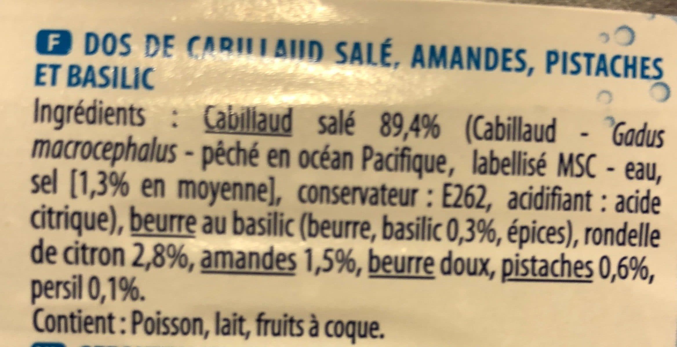 Open Food Facts Dos de cabillaud packshot