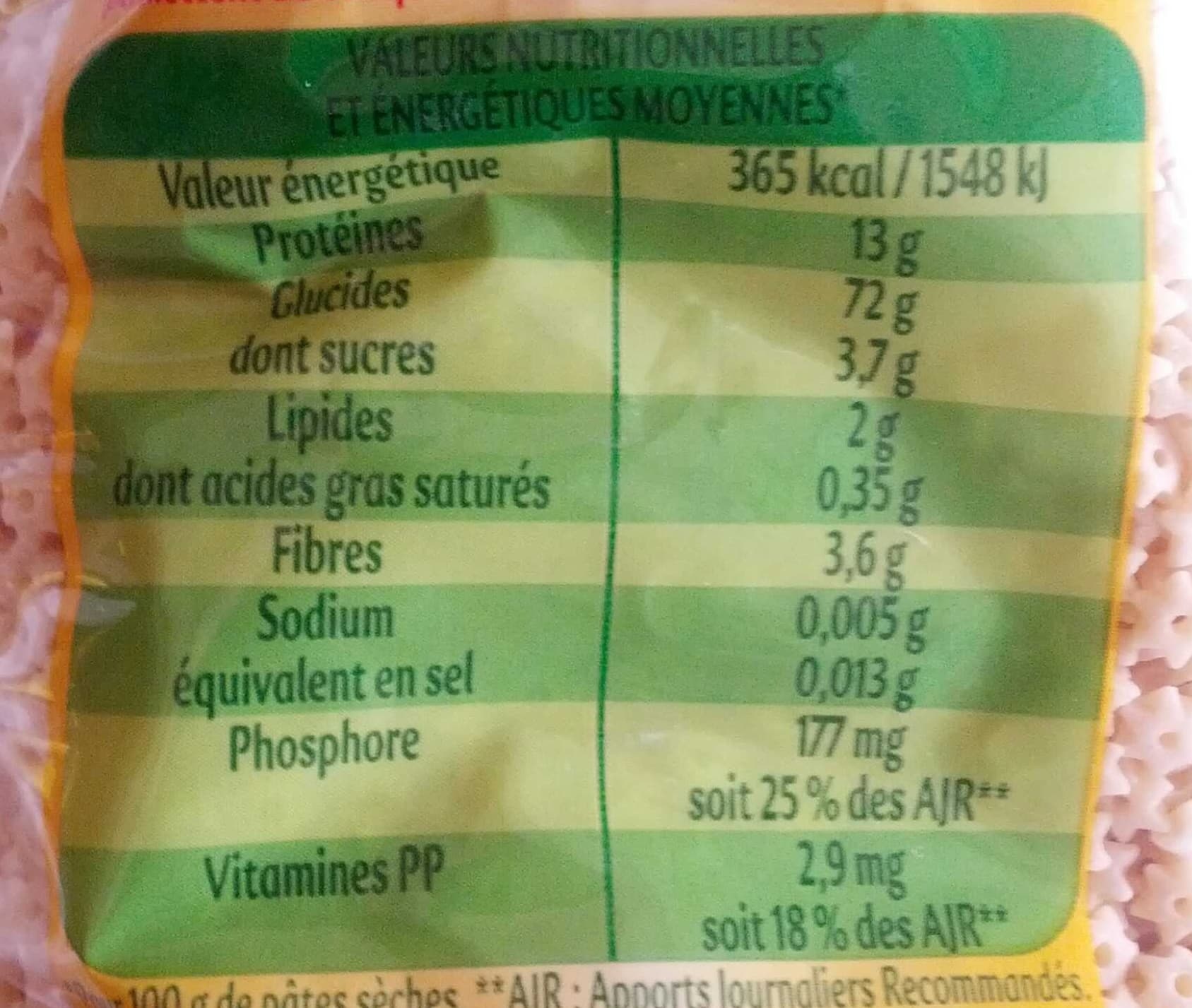 Panzani Panzani etoiles 500g packshot