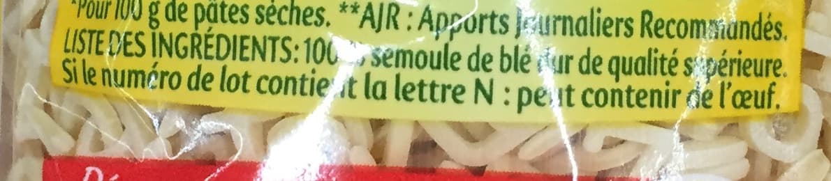 Panzani Les pâtes à compter ! packshot