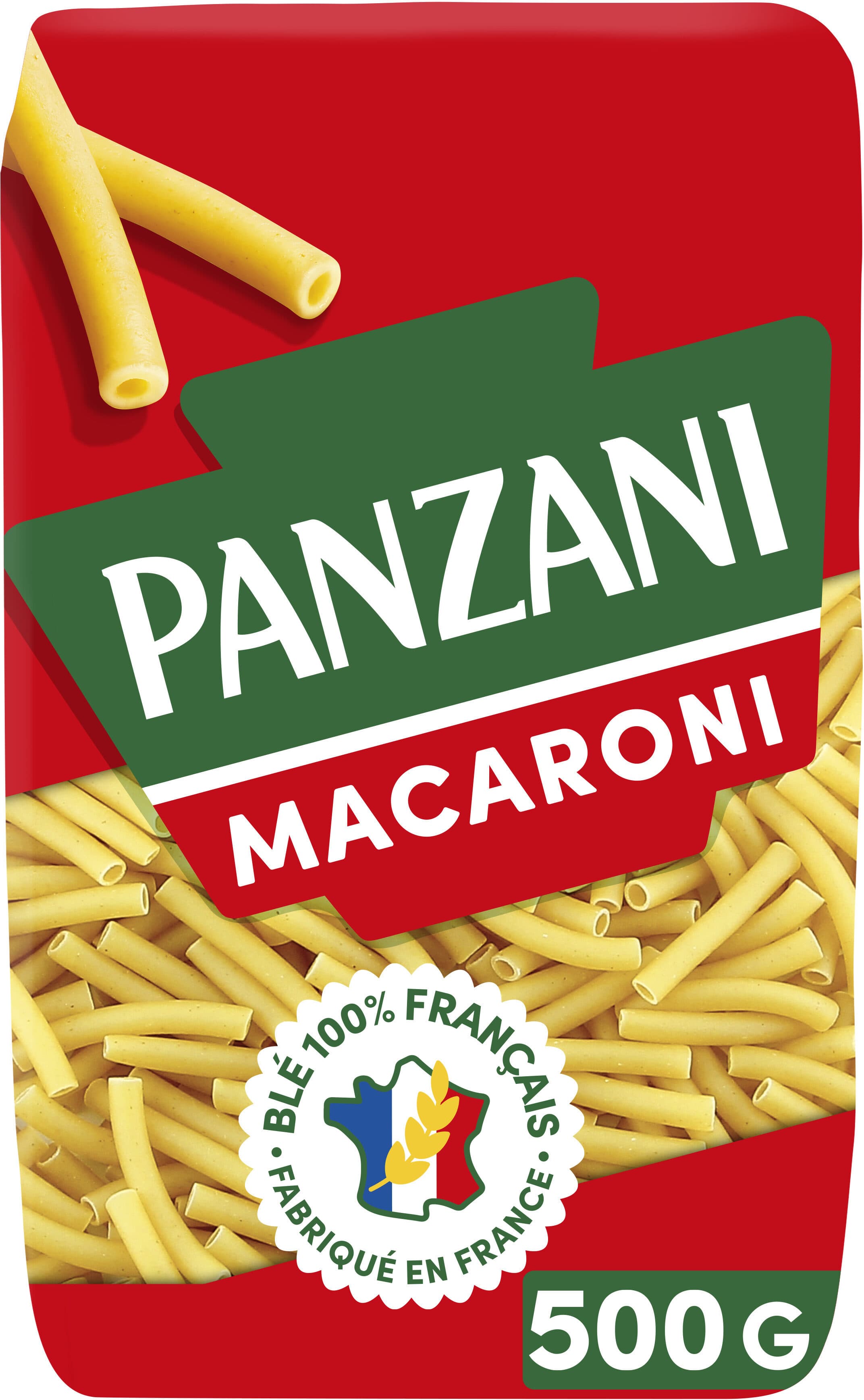 Panzani Macaroni qualité supérieure 500g packshot