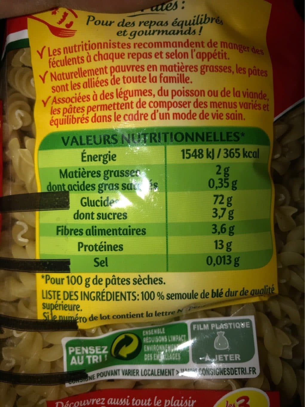 Panzani Torti, qualité Or packshot