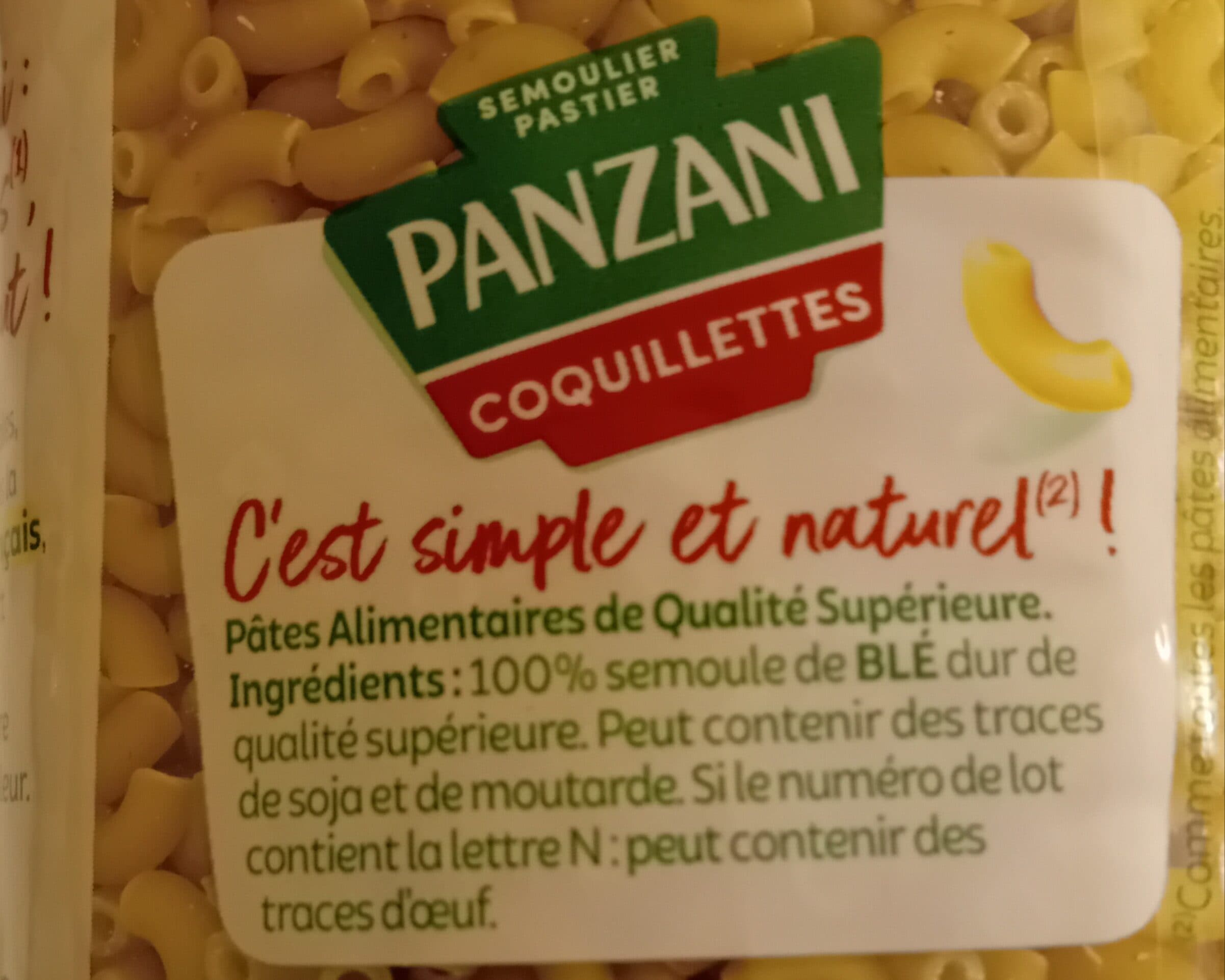 Panzani Coquillettes 600g x3 packshot