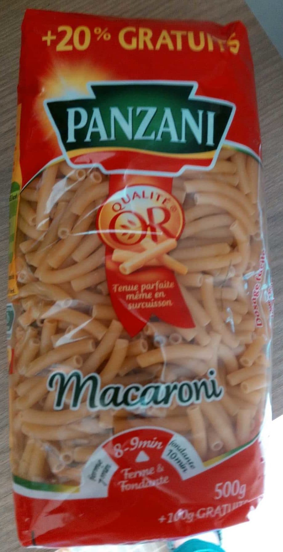 Panzani Macaroni packshot