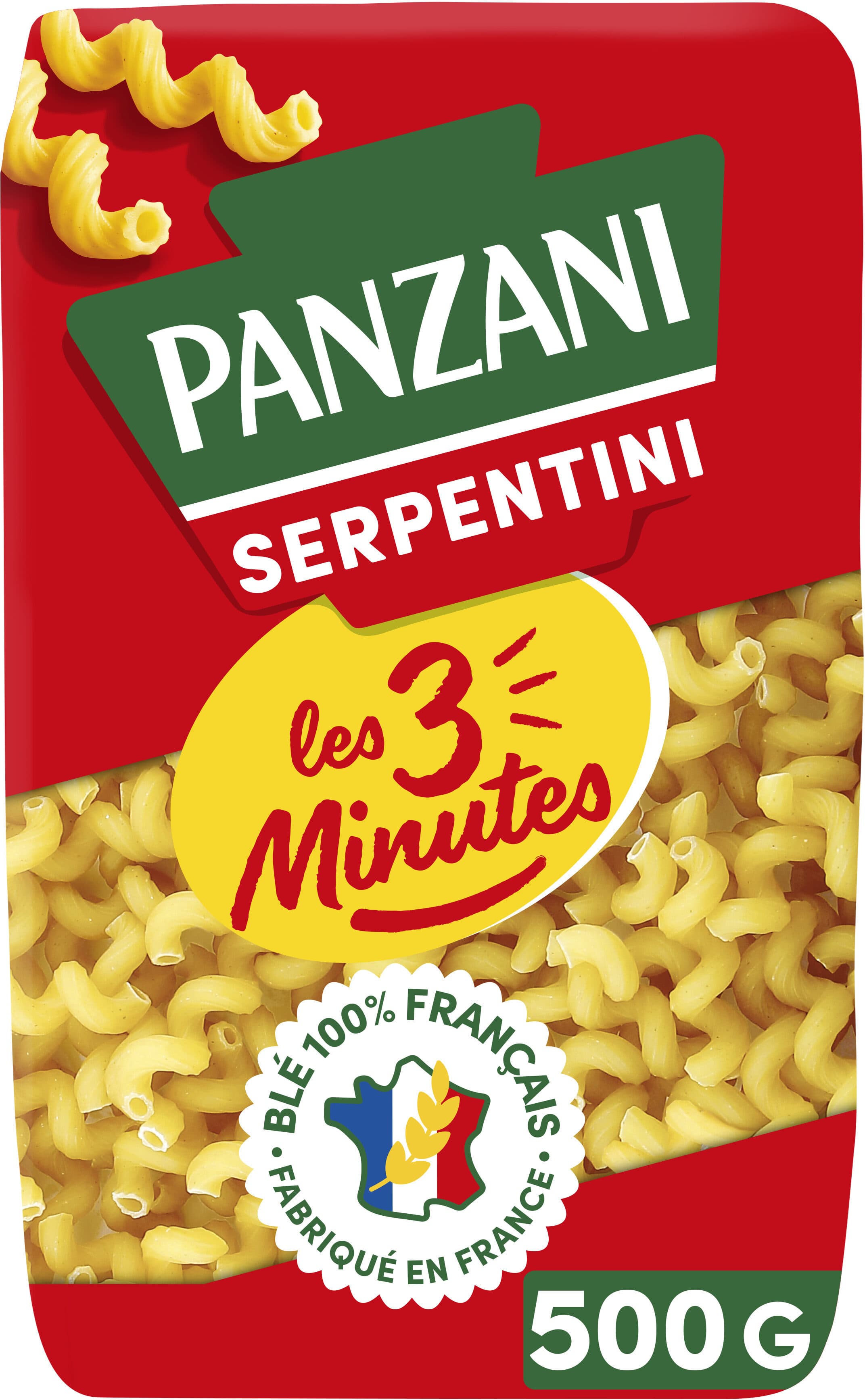 Panzani Panzani serpentini 3 minutes 500g packshot