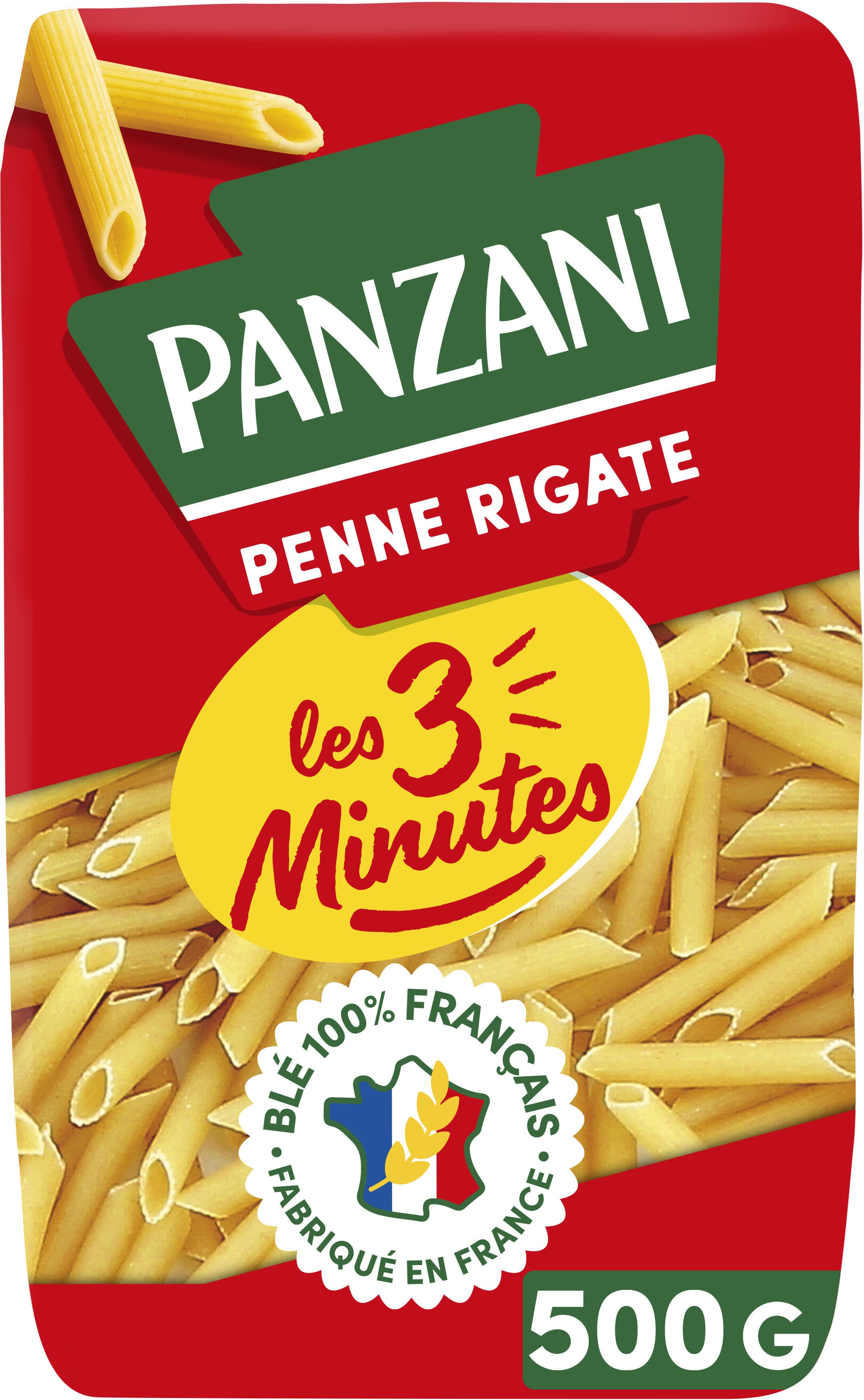 Panzani Panzani penne rigate 3 minutes 500g packshot