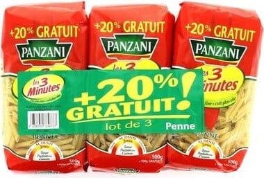 Panzani Penne 3 minutes packshot