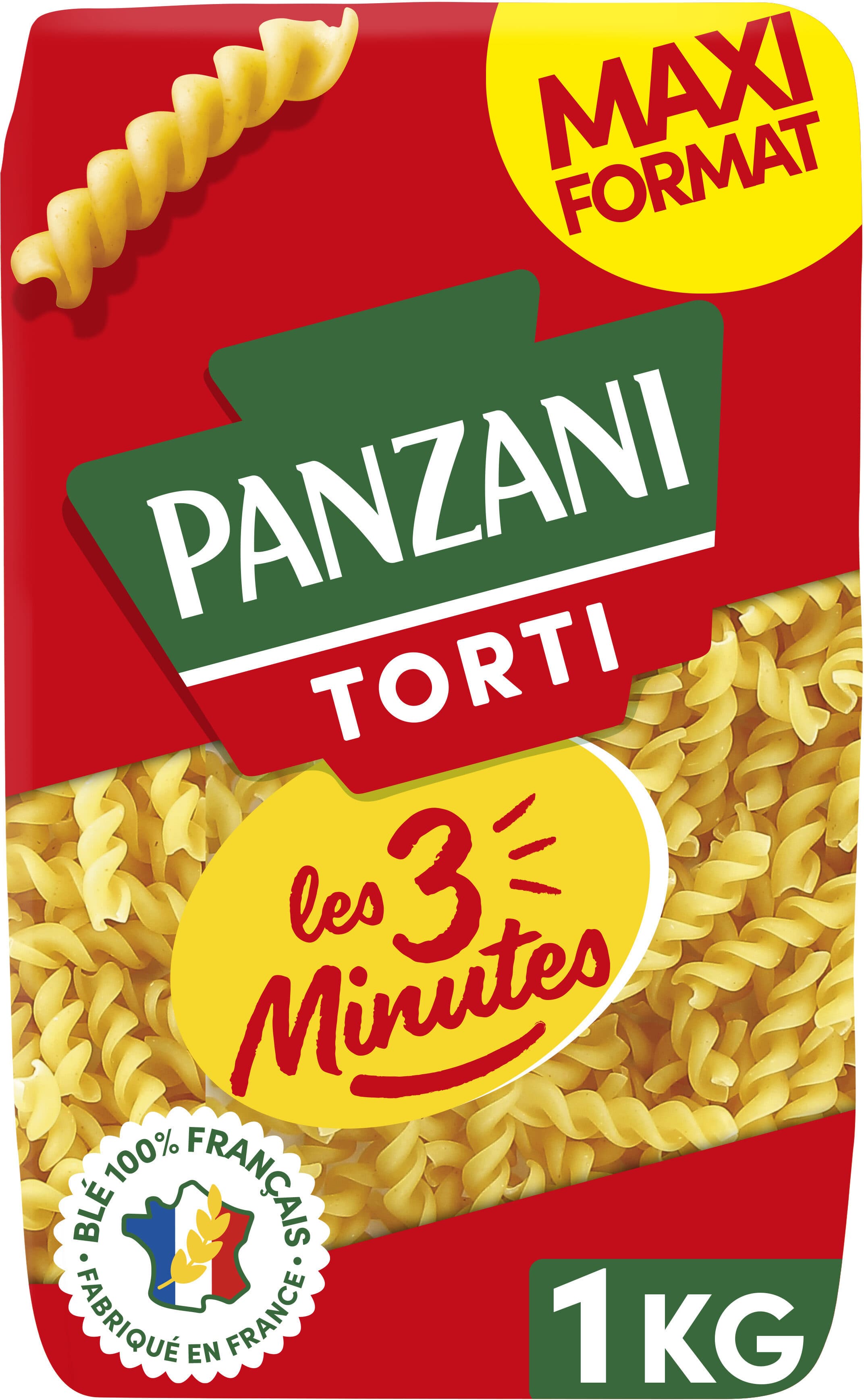 Panzani Panzani torti 3 minutes 1kg packshot