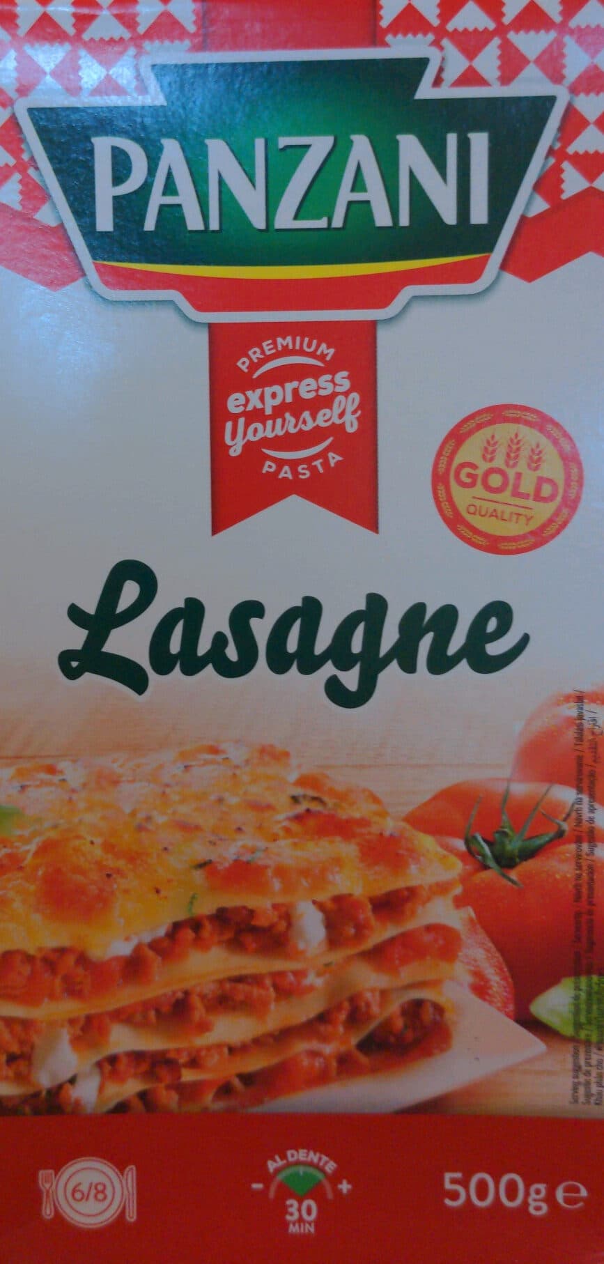 panzani Panzani Lasagne wheat pasta packshot