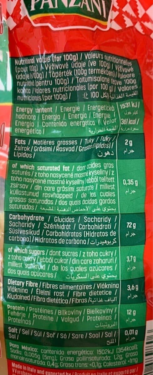 Panzani Pâtes Panzani Farfalle packshot