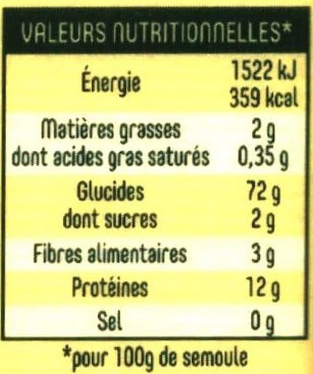 PANZANI Semoule fine qualité supérieure 500g packshot