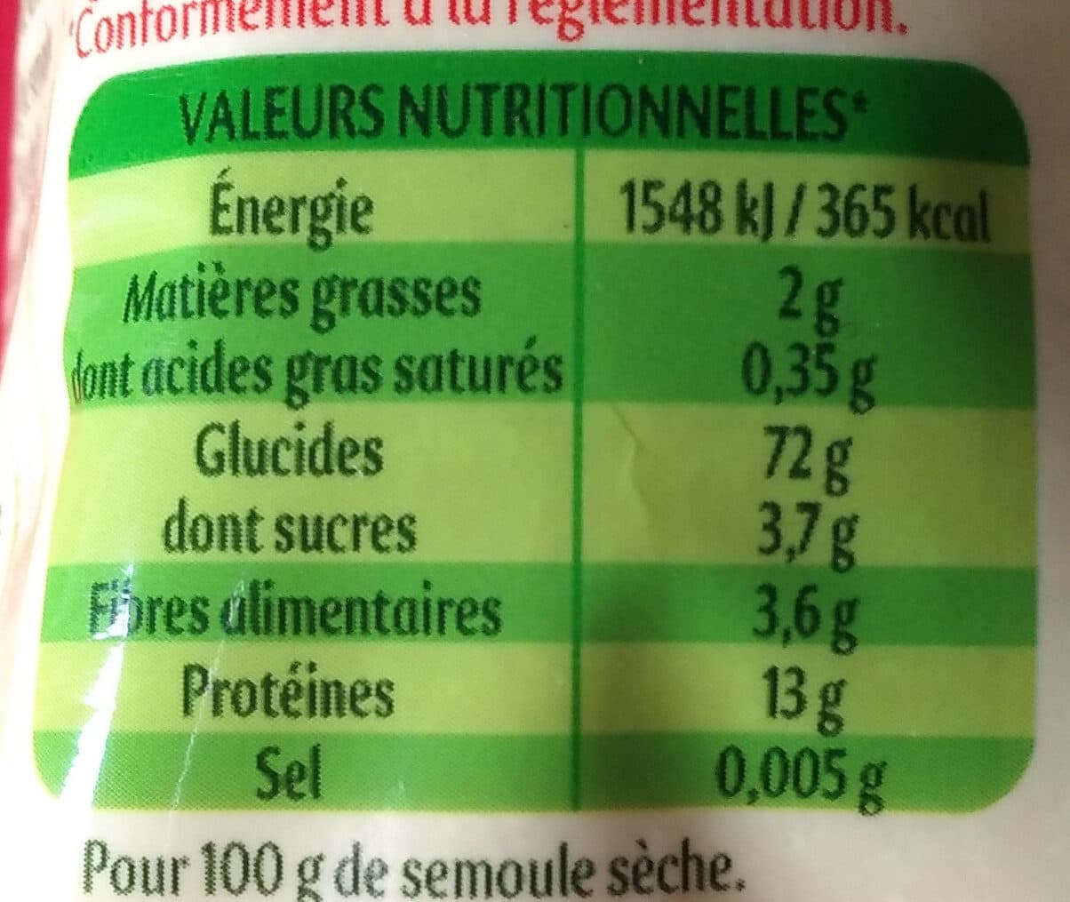 Panzani Panzani semoule moyen 500 /6 packshot