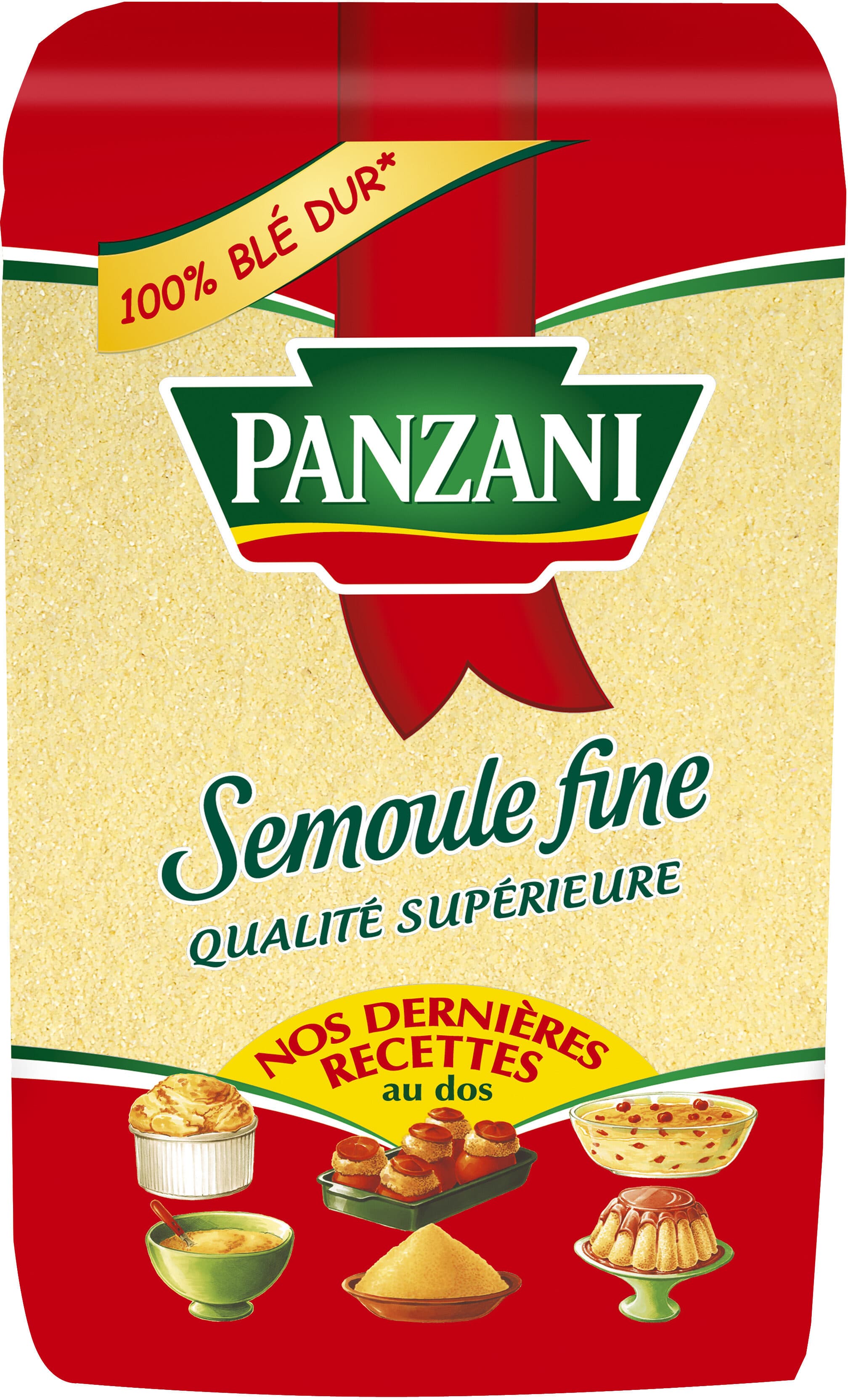 Panzani Panzani semoule fine 1kg packshot