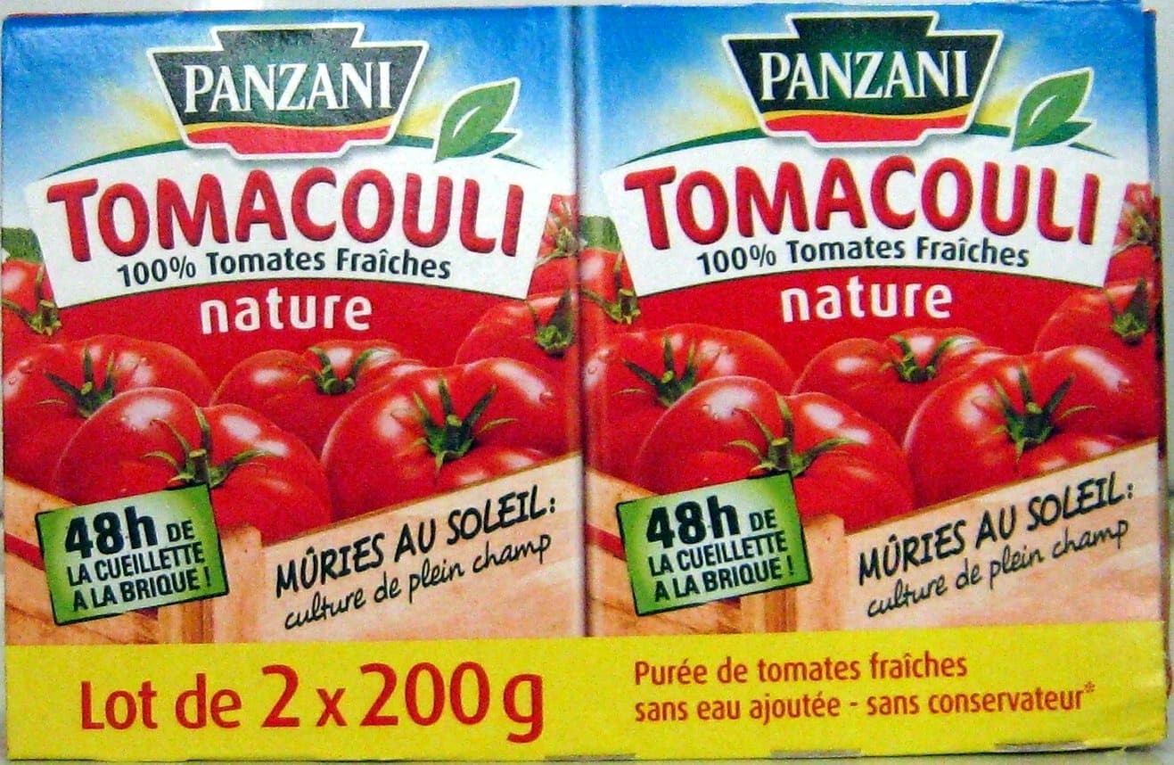 Panzani Tomacouli 100% Tomates Fraîches nature (Lot de 2 x 200 g) packshot