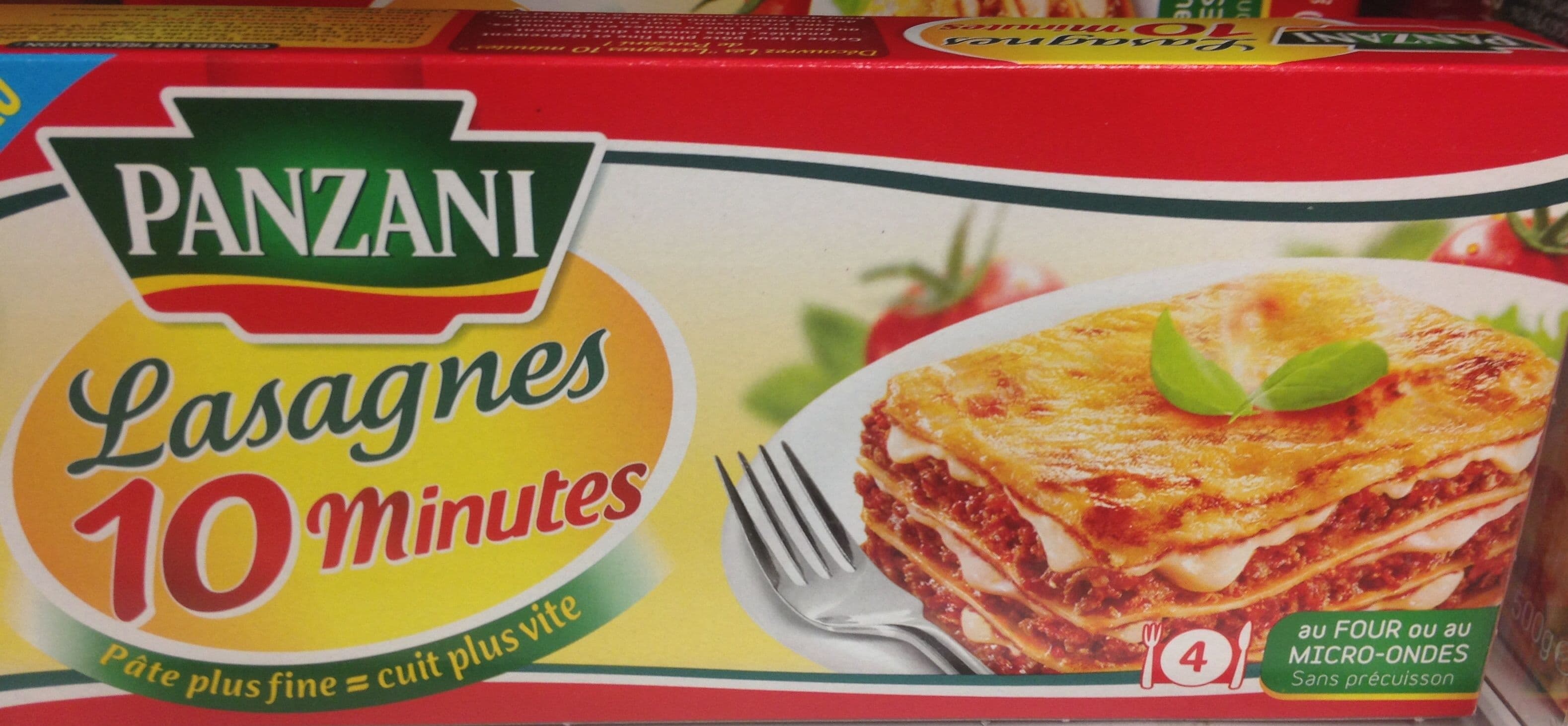 Panzani Lasagnes 10 minutes packshot