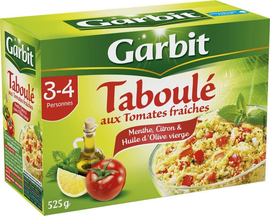 Garbit Taboulé tomates 3/4 packshot