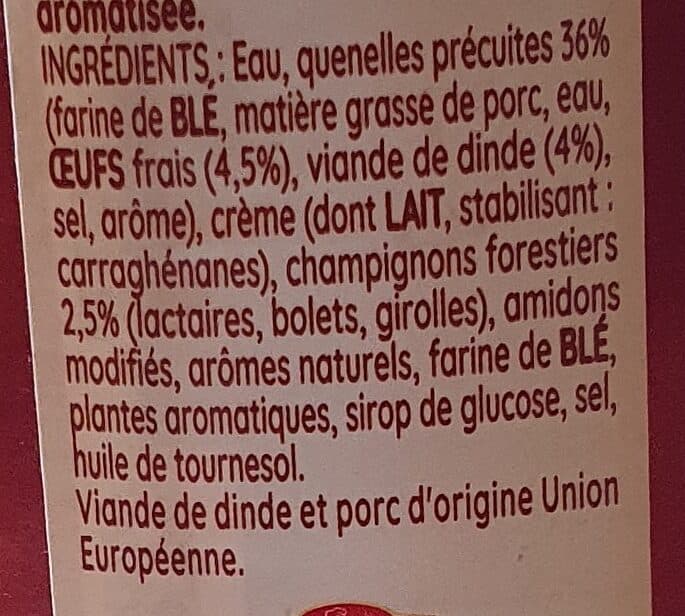 Petitjean Quenelles de volaille sauce forestière packshot