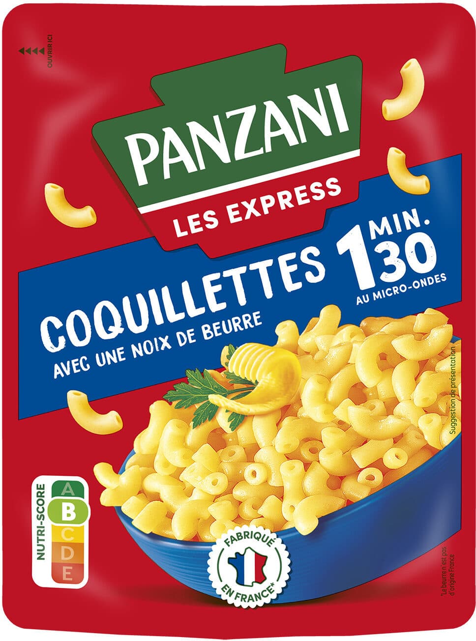 Ebro Foods Coquillettes nature avec une noix de beurre packshot