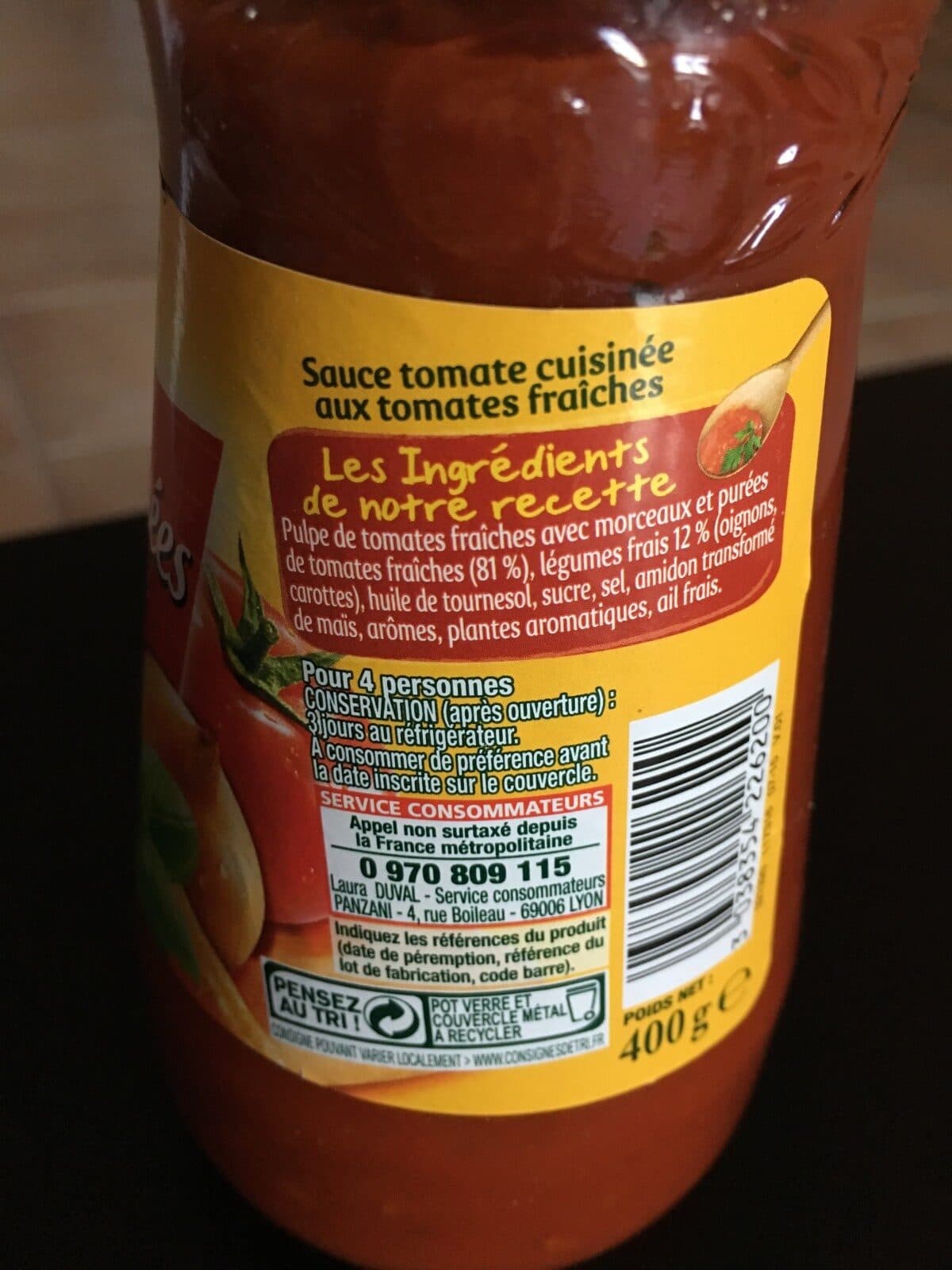 Panzani Tomates cuisinée packshot