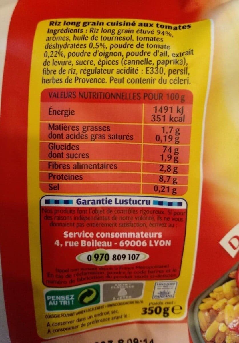 Lustucru Lustucru riz a poeler tomates packshot