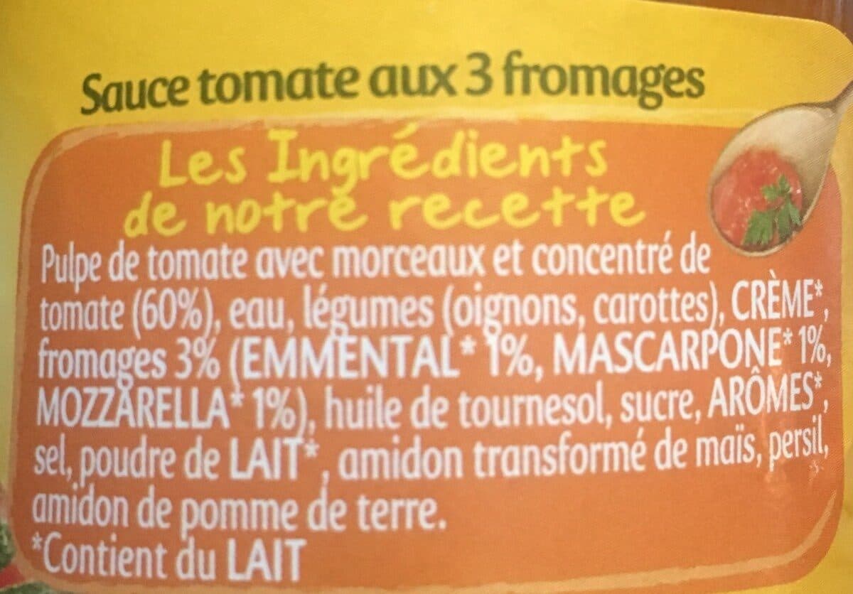 Panzani Sauces 3 fromages packshot