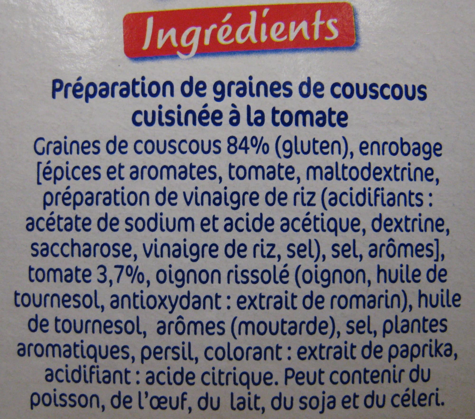 Lustucru Semoule de couscous à la Tomate packshot