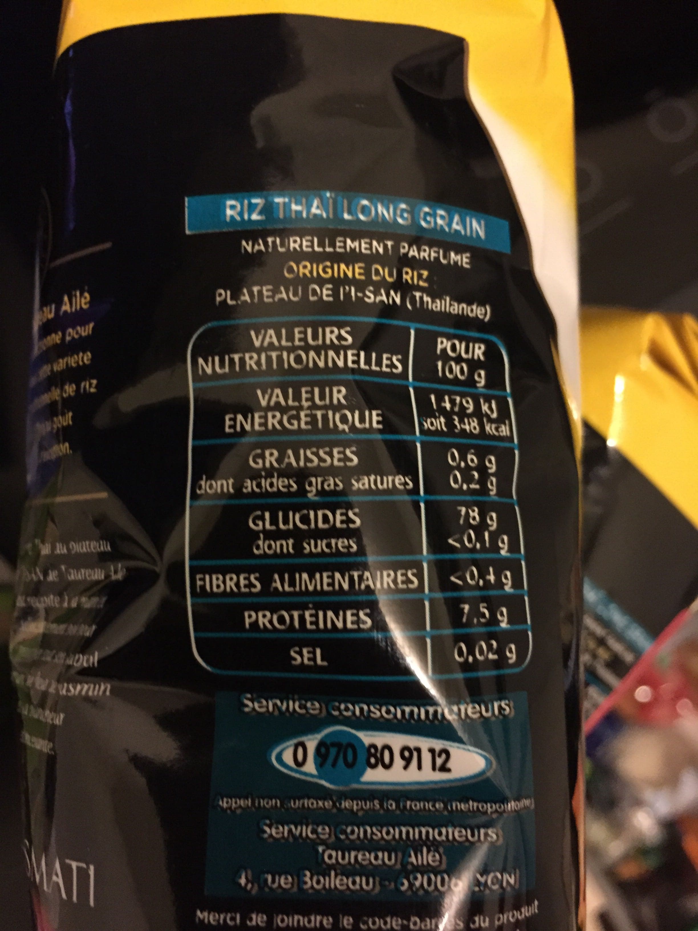 Taureau Ailé Taureau ailé riz Thaï packshot