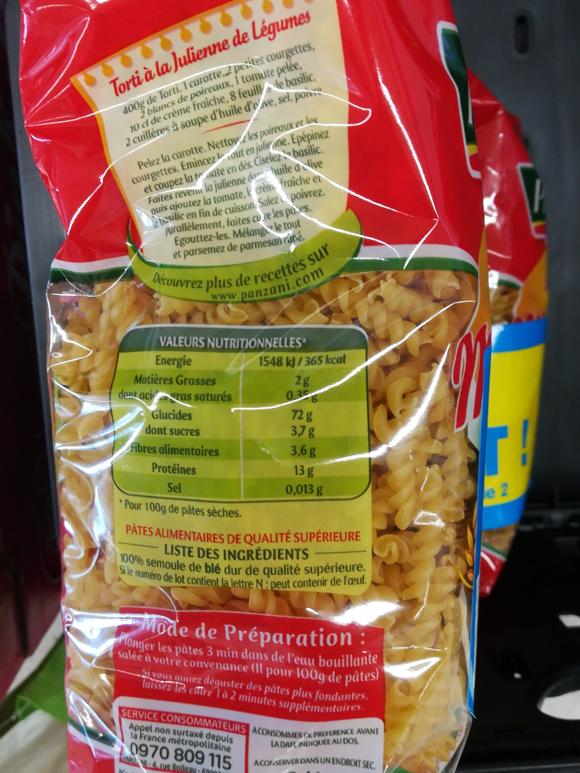 Panzani Torti 3 minutes packshot