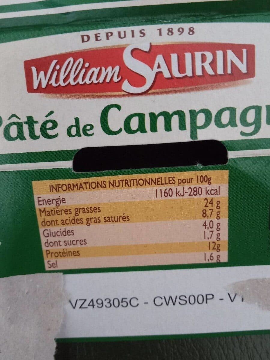 William Saurin Pâté de Campagne packshot
